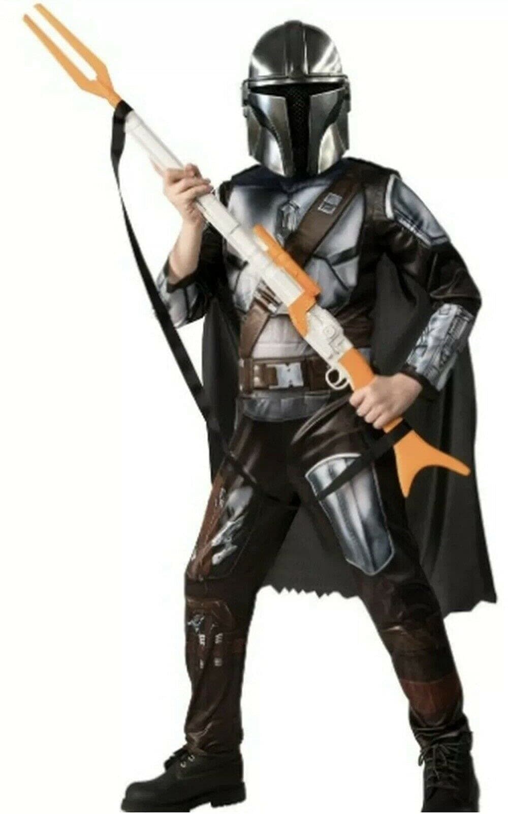 Mandalorian Star Wars Costume Kids Youth Sizes Dress Up Cosplay Halloween