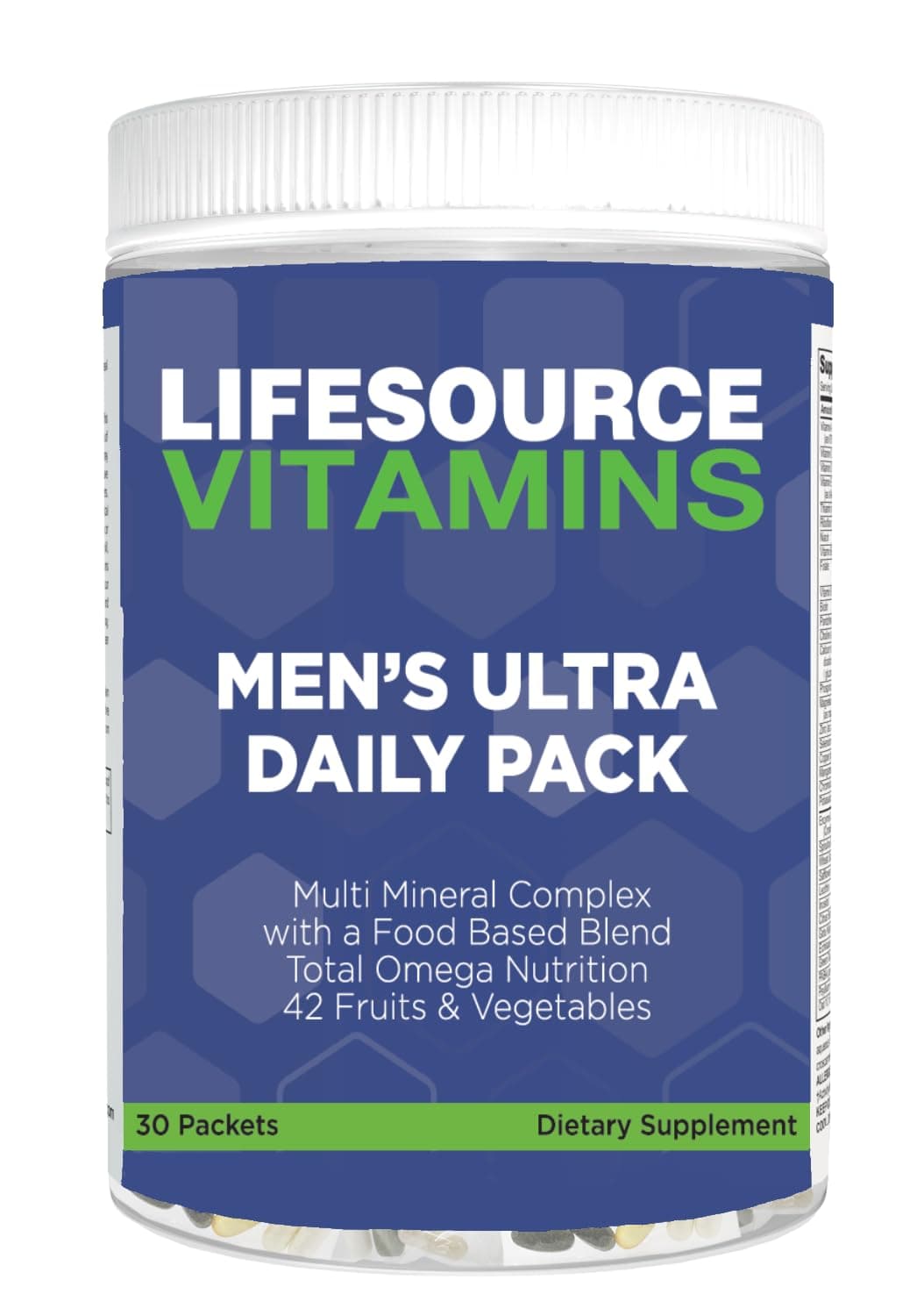 - LifeSource Vitamins Men's Ultra All in One Daily Pack - Complete Nutrition - 107 Nutrients - 42 Fruits and Veggies -