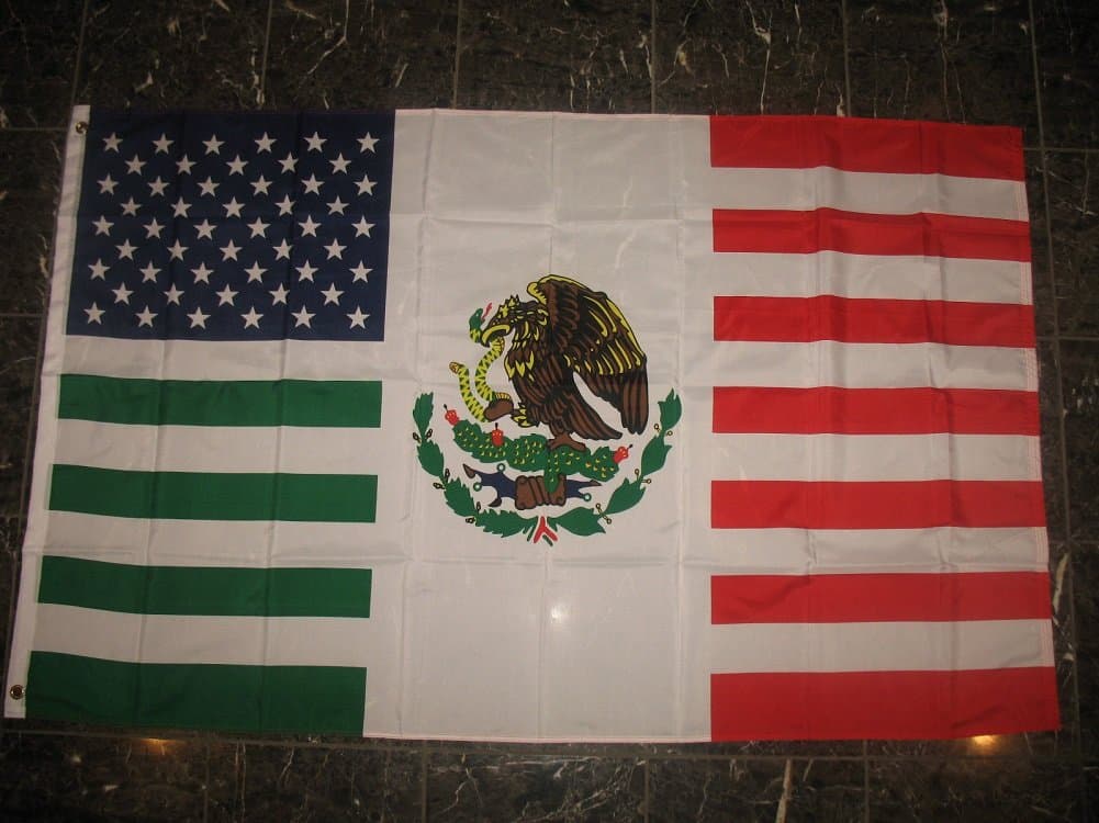 3x5 Feet USA Mexico Combination Flag Mexican American Friendship 3'x5' Flag with grommets