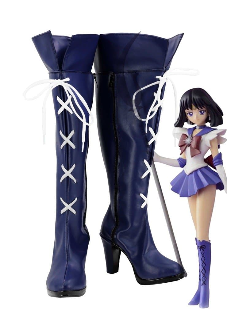 Telacos Sailor Moon Sailor Saturn Hotaru Tomoe Cosplay Shoes Boots Custom Made 2