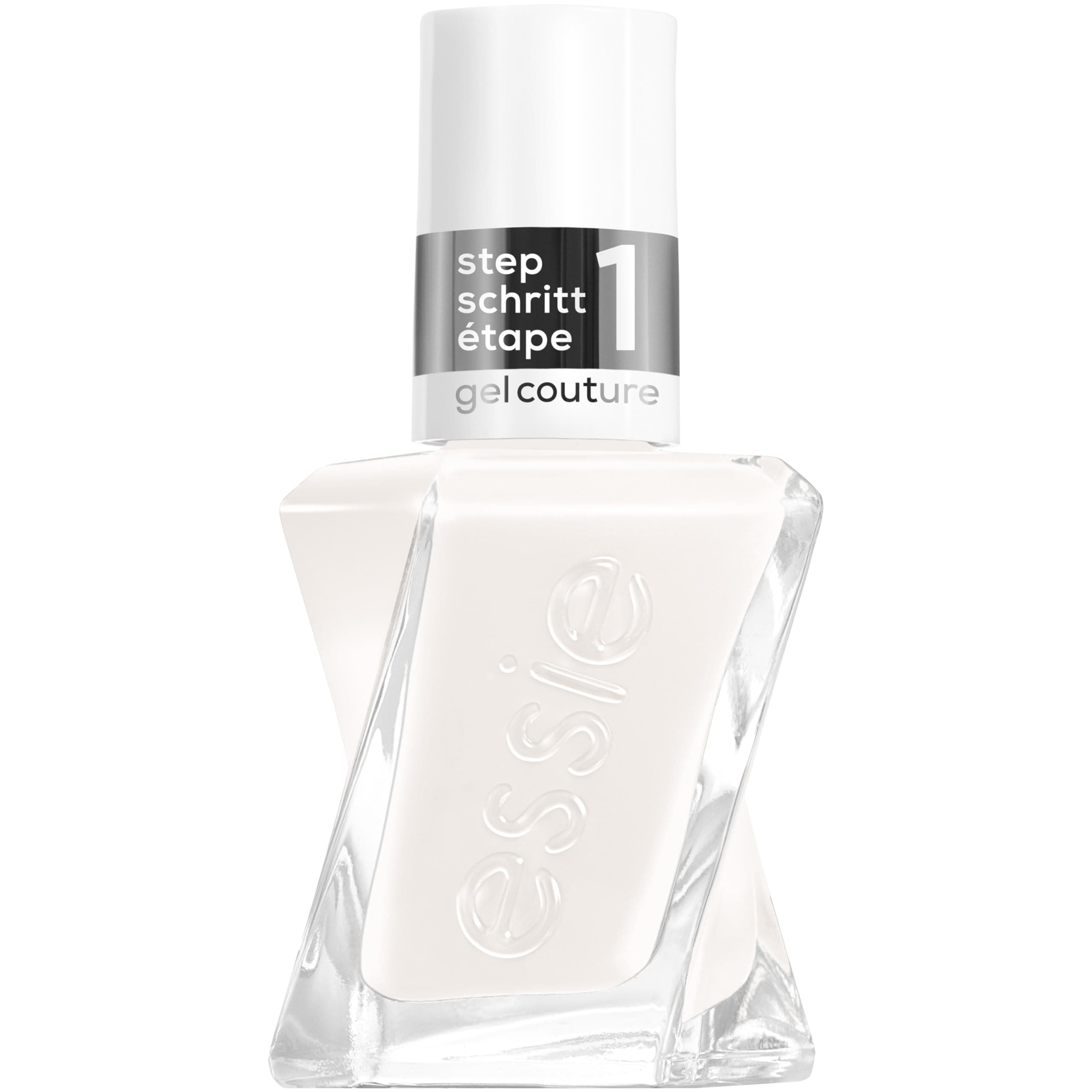 Gel by essie Long Lasting Nail Polish with Glossy Finish, Manicure without UV Light, Gel Couture, Colour No. 136 First Fitting, White, 1 x 13.5 ml