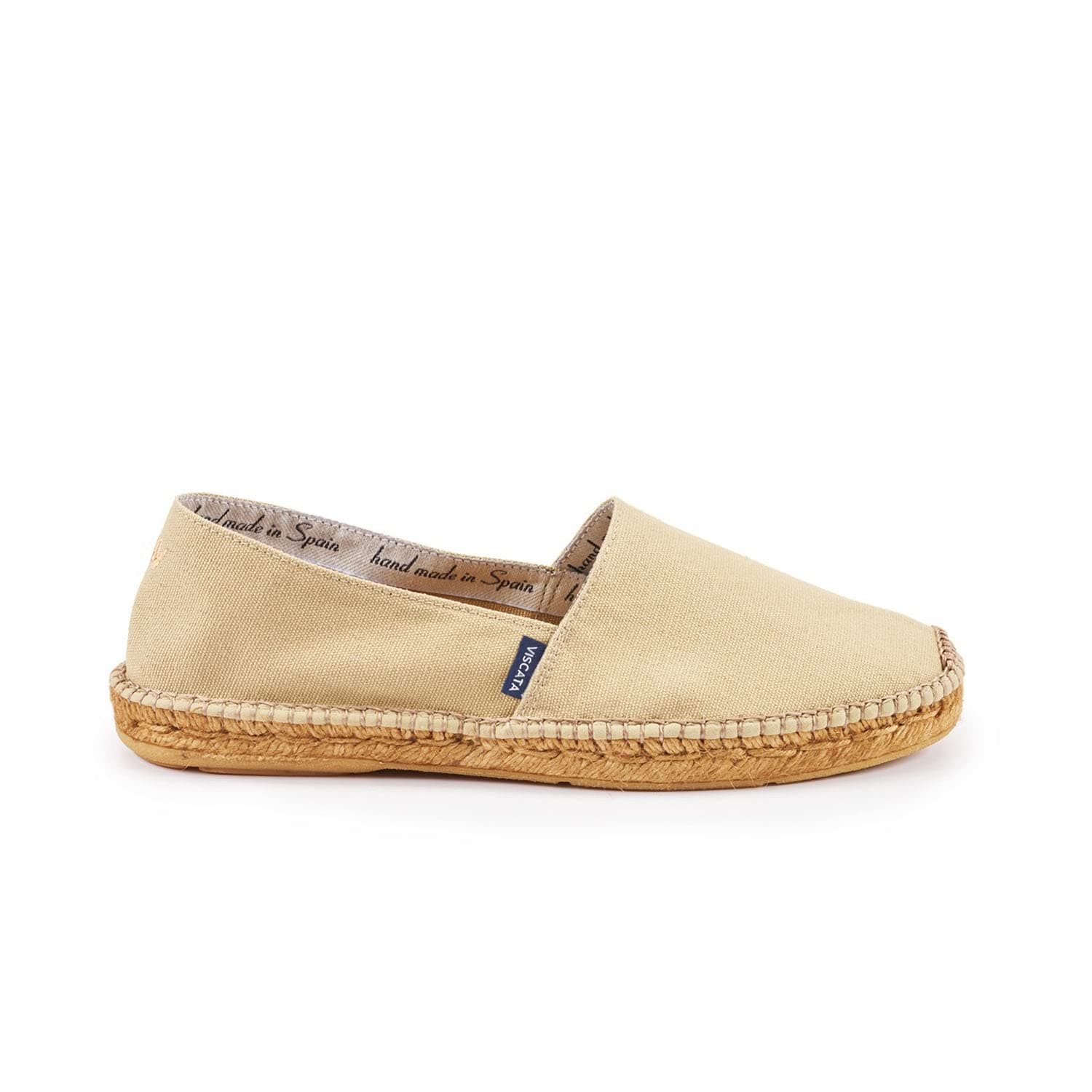 Viscata Sitges Slip-on Shoes Espadrilles Flats for Men, Spain Handmade, Lightweight Shoes Made of Soft, Breathable Cotton Canvas and 100% Natural Jute Midsole. Casual Closed Toe Espadrille Flat