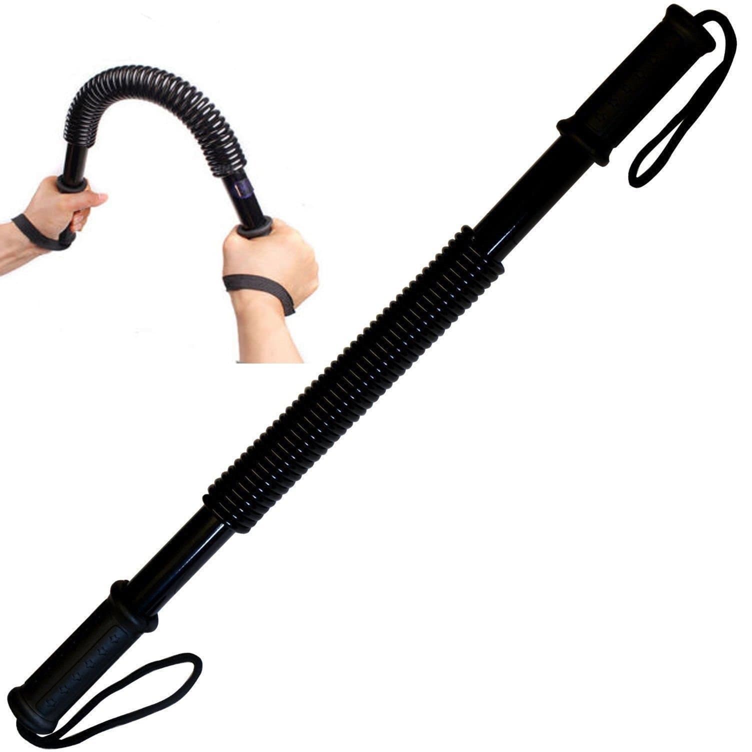 BlueSapphire® Heavy Duty Power Twister Flexible Stretch Bendy Bar 30,40,50,60 KG (30 Kg) Black Metal Barbell