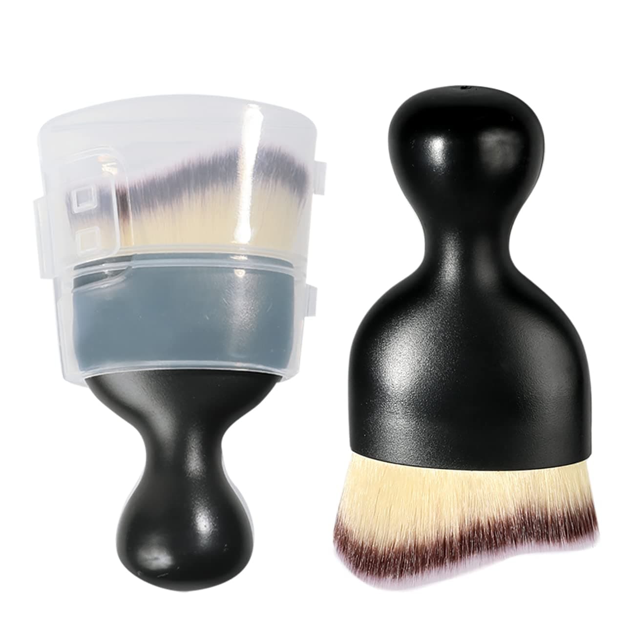 AOCISKA Car Interior Detailing Brush, Soft Bristle Dusting Brush, Tri-Color With Cap