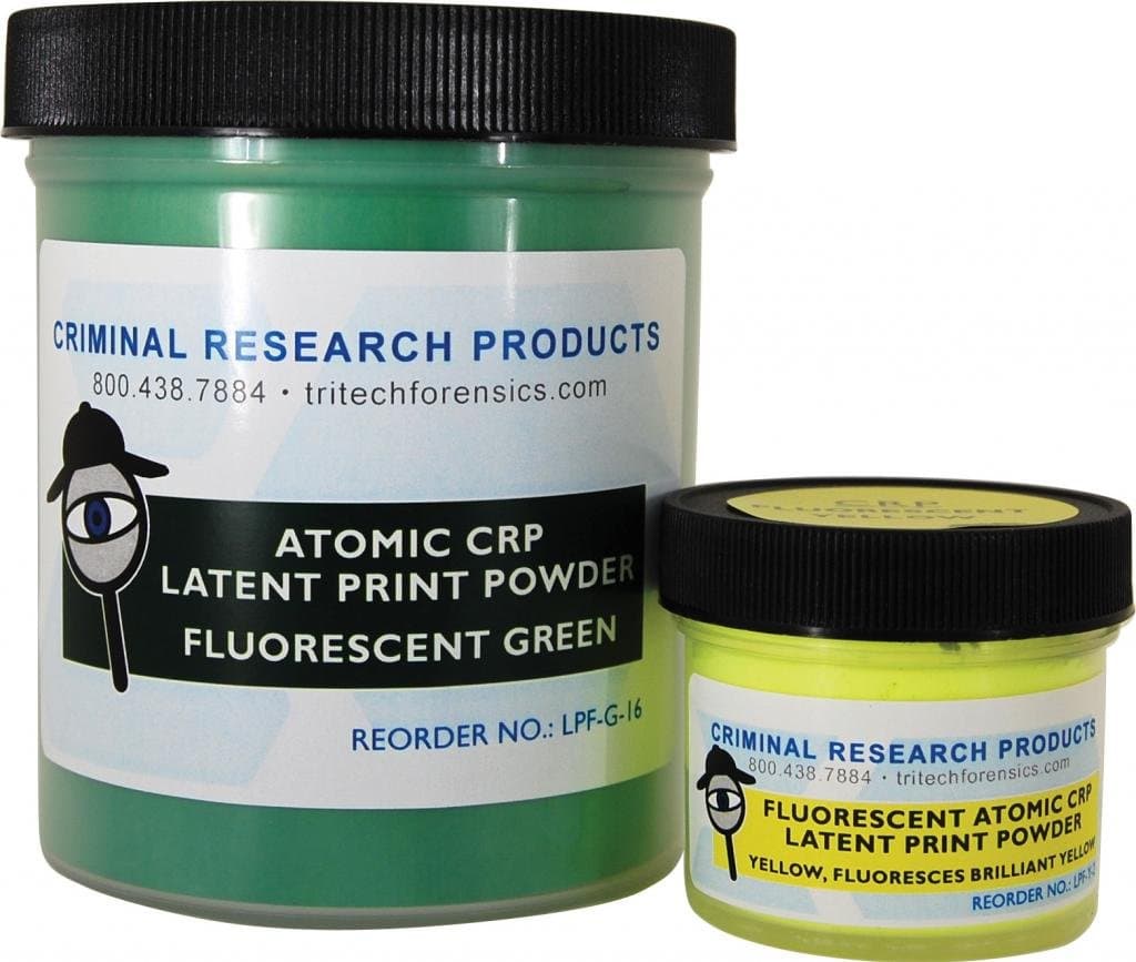 Black Fluorescent Latent Fingerprint Powder, 2 Oz