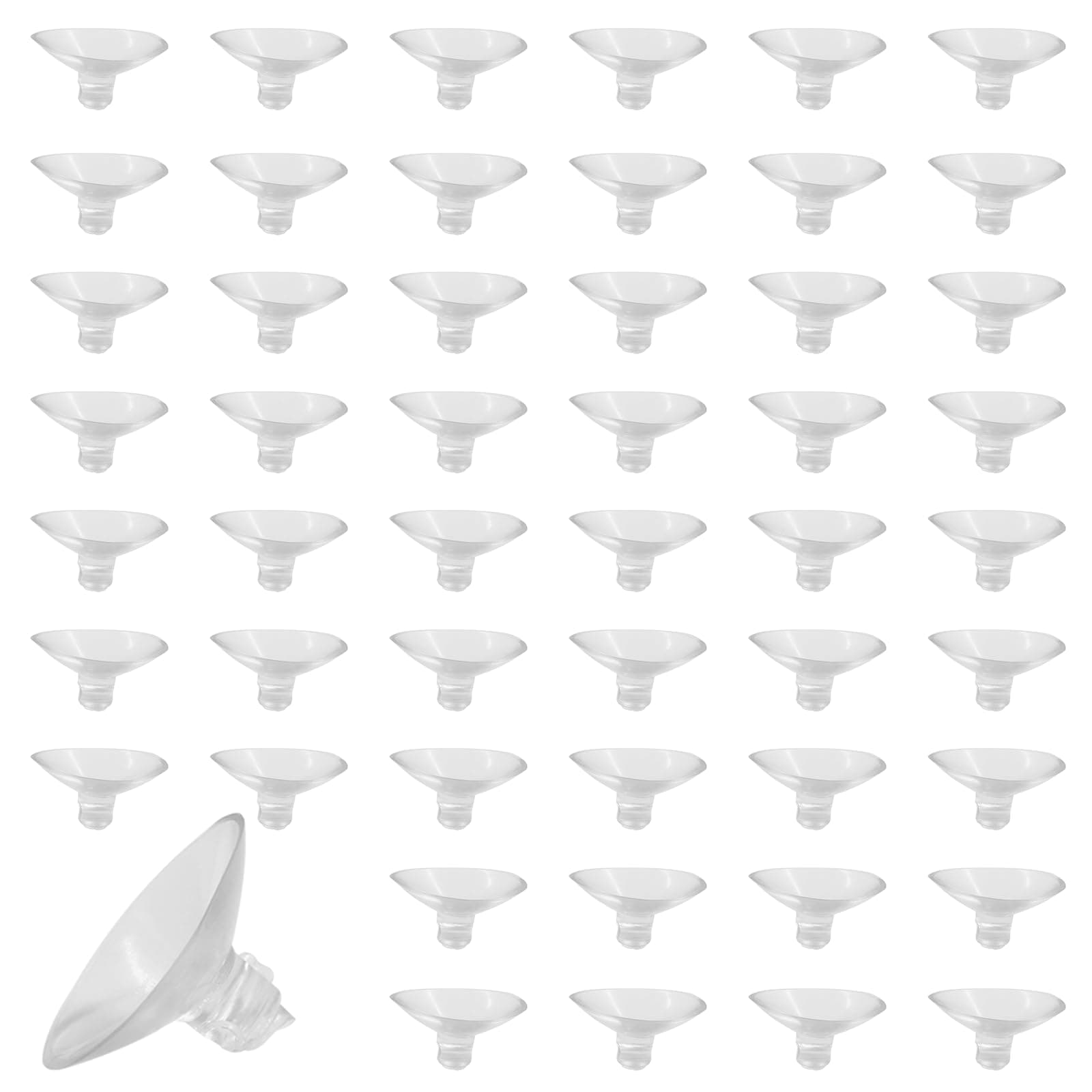 PHITUODA 50 Pack Small Suction Cups 25mm, Suction Cups with Holes for Glass Table Tops,Prevent Table Tops Sliding and Home Decoration