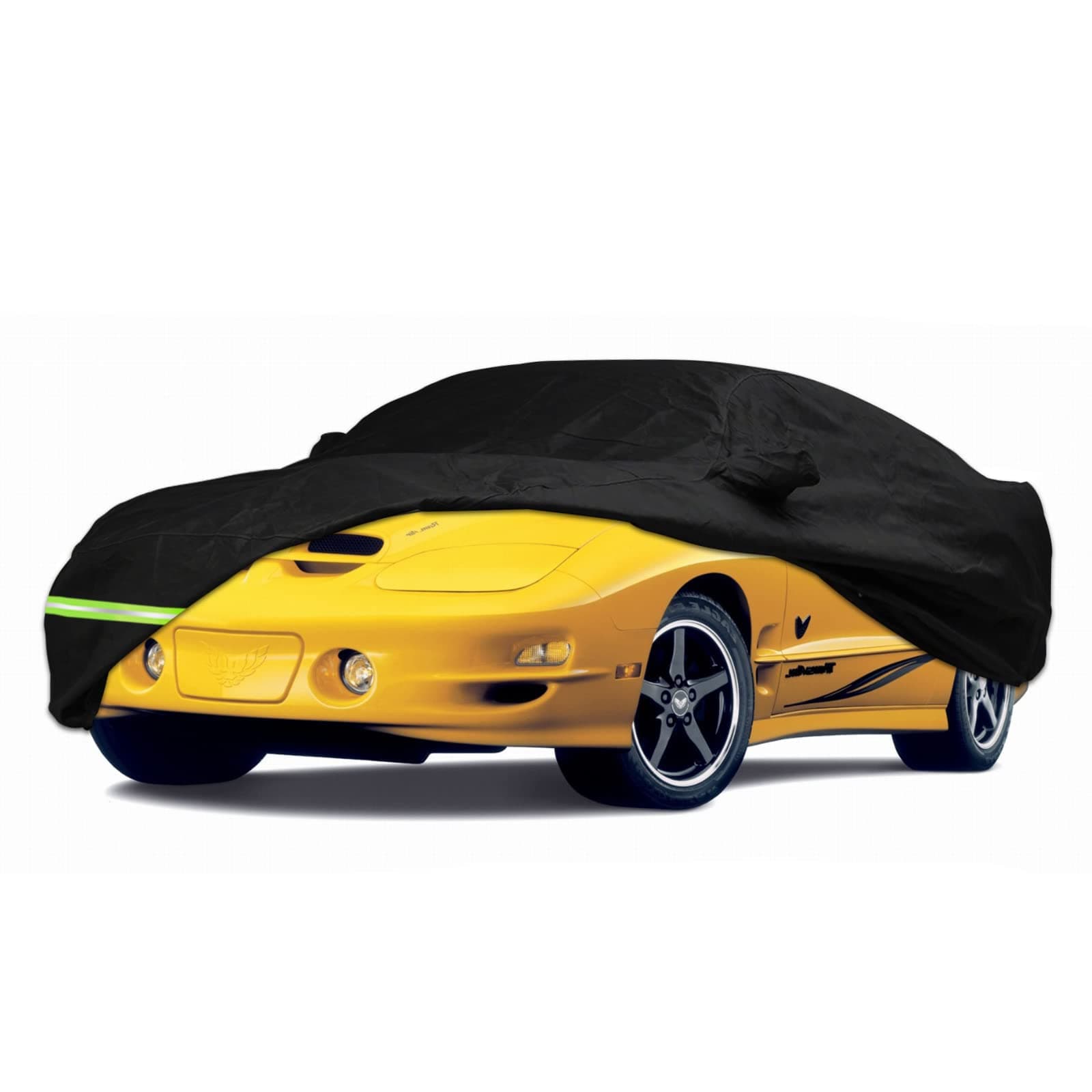 YIXIN Waterproof Car Covers for 1998-2002 Pontiac Trans AM Car Covers 190T Covers Custom Fit 100% Waterproof Windproof Strap & Double Door Zipper Up to 198” L (Black)
