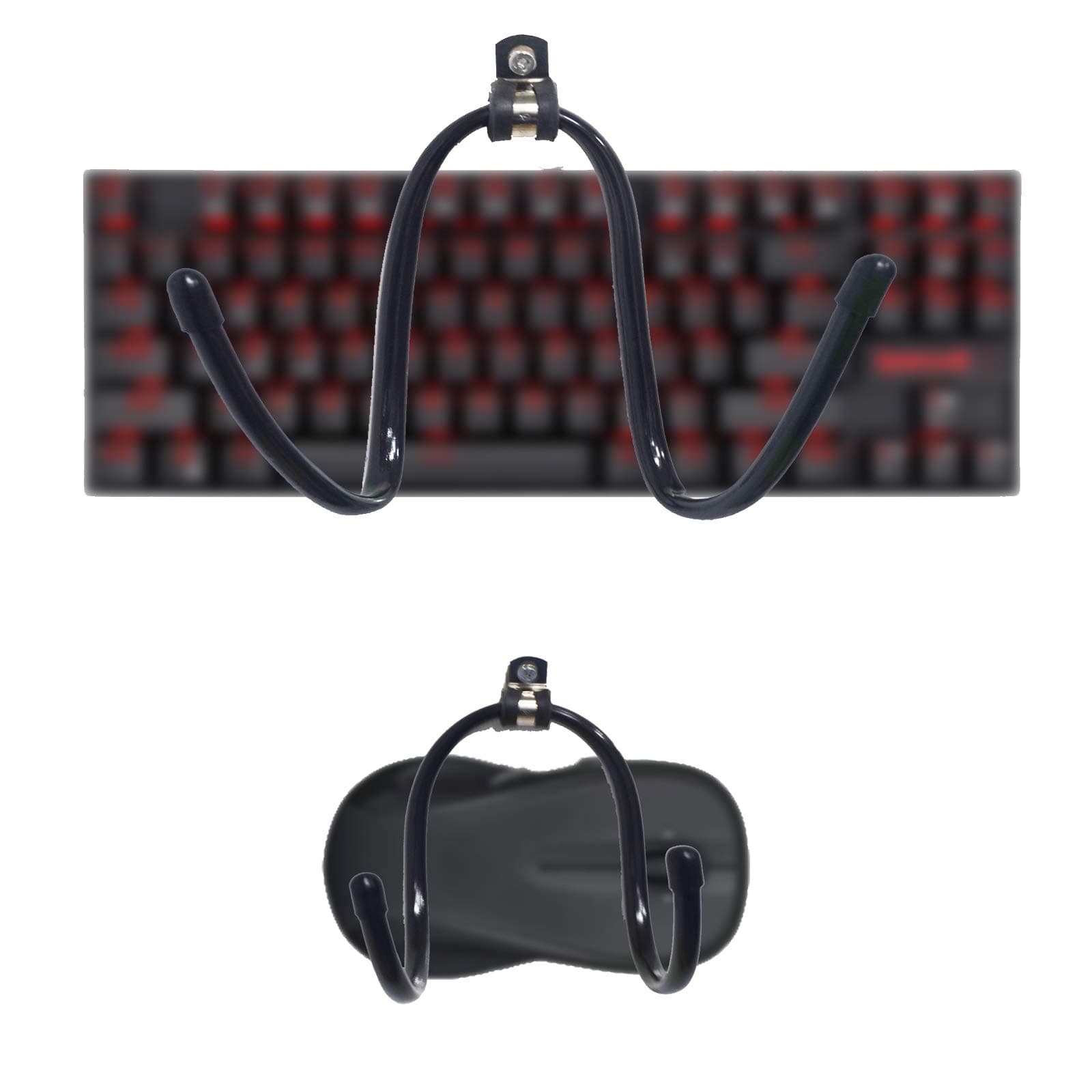 Pmsanzay Pack of 2, Keyboard Mouse Wall Mount Wall Holder Wall Rack - No Keyboard No Mouse