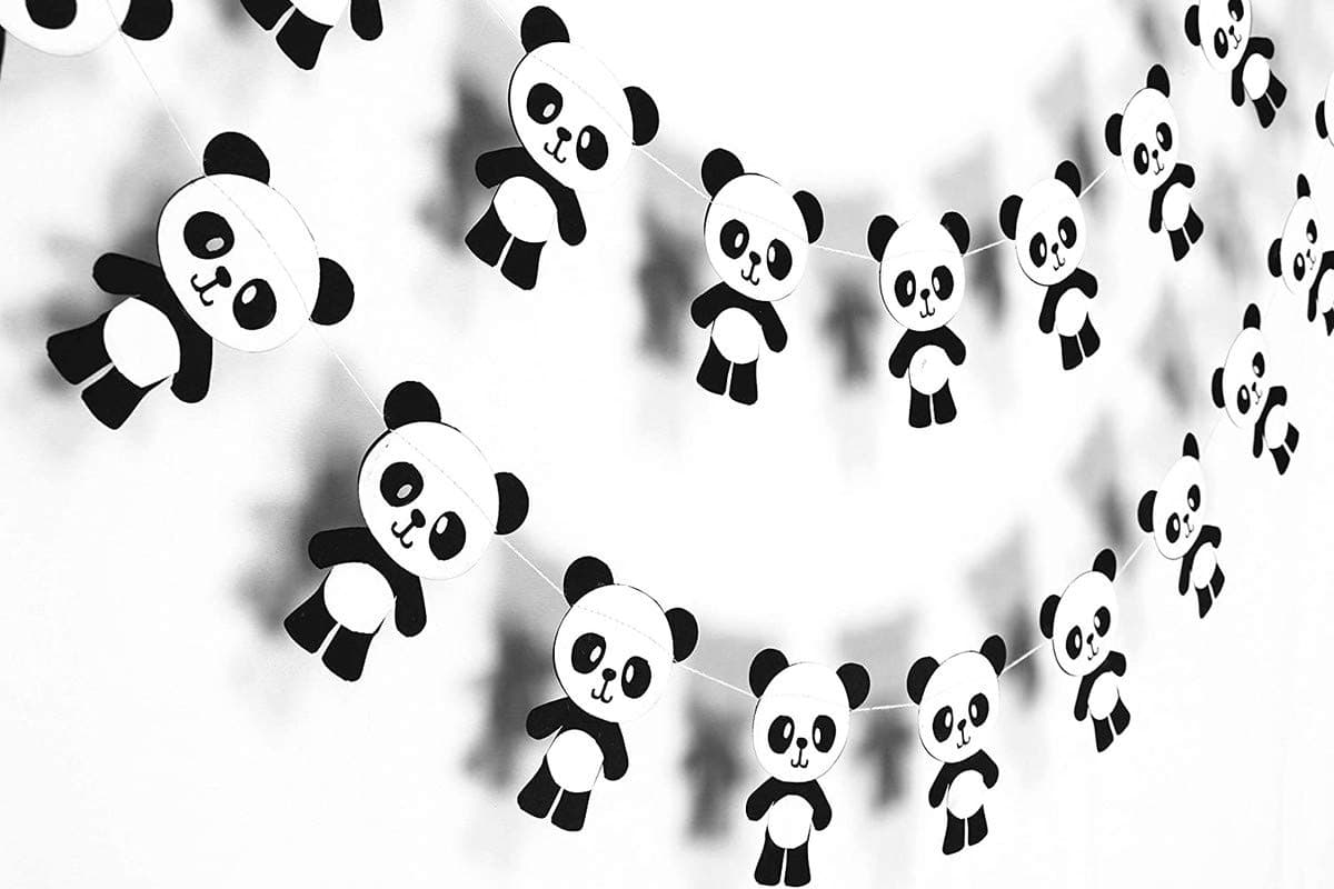 Seyal Birthday Party Decoration - Panda Bear Paper Garland Decorations
