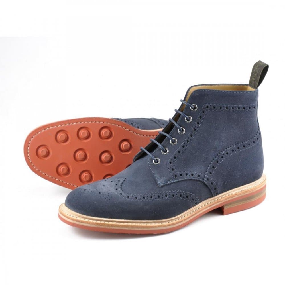 Loake Winchester Suede Mens Derby Brogue Boot