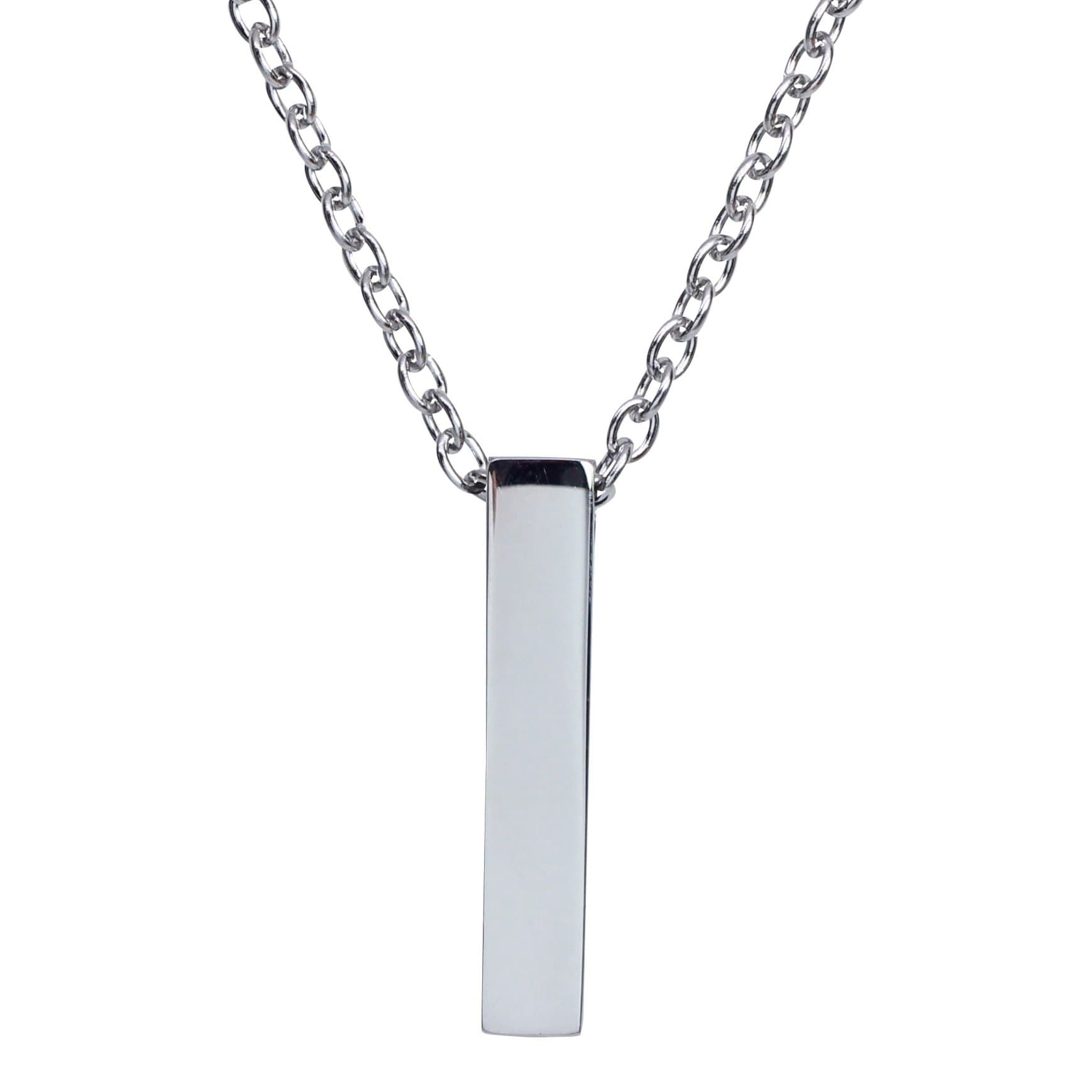 Single Cube Pendant Necklace Cremation Urn Jewelry Ashes