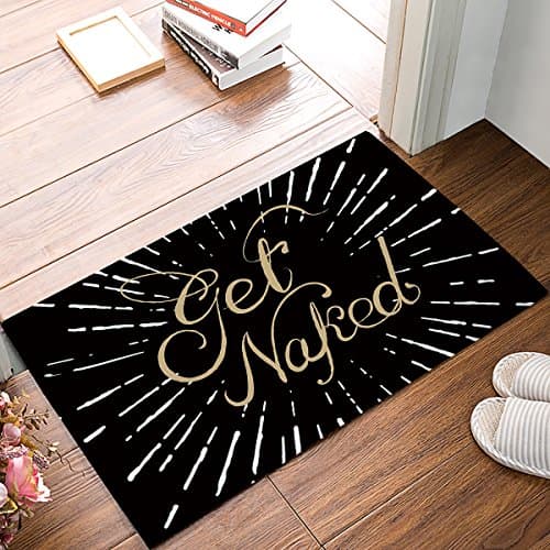 Libaoge Get Naked Doormat Welcome Mat Entrance Mat Indoor/Outdoor Door Mats Floor Mat Bath Mat 18x30 Inch
