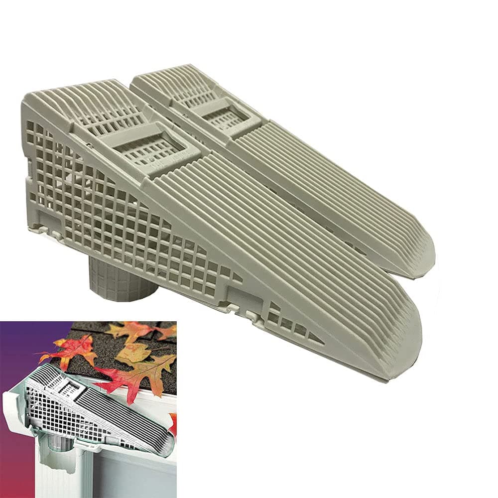 The Gutter Guard - Wedge Eliminates Downspout Pipe Clogs from Leaves and Debris - 2-Pack