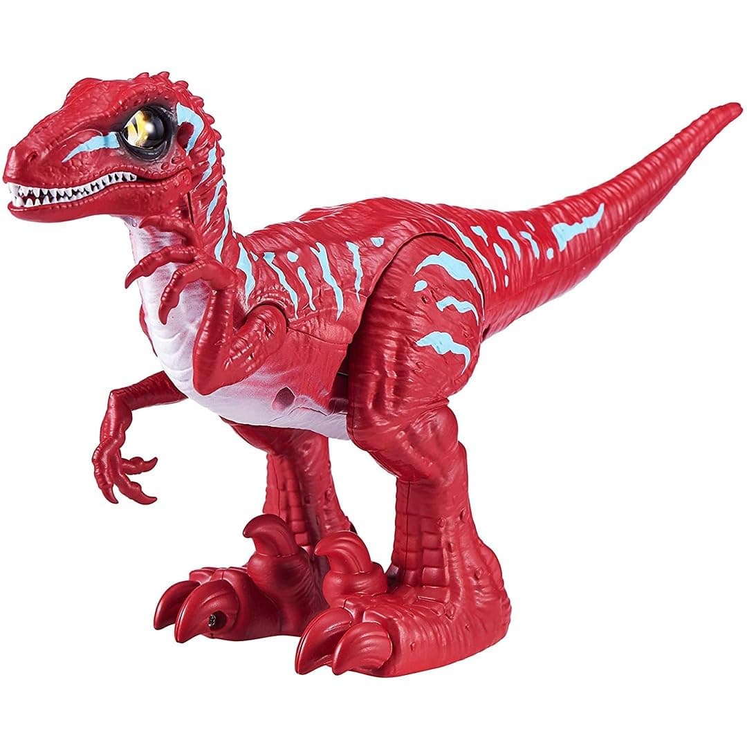 Robo Alive Rampaging Raptor (Red) by ZURU Dinosaur Toy with Realistic Dinosaur Movement That Bites and Chomps with Slime in Dino Egg, Robotic Pets for Boys and Kids (Red)