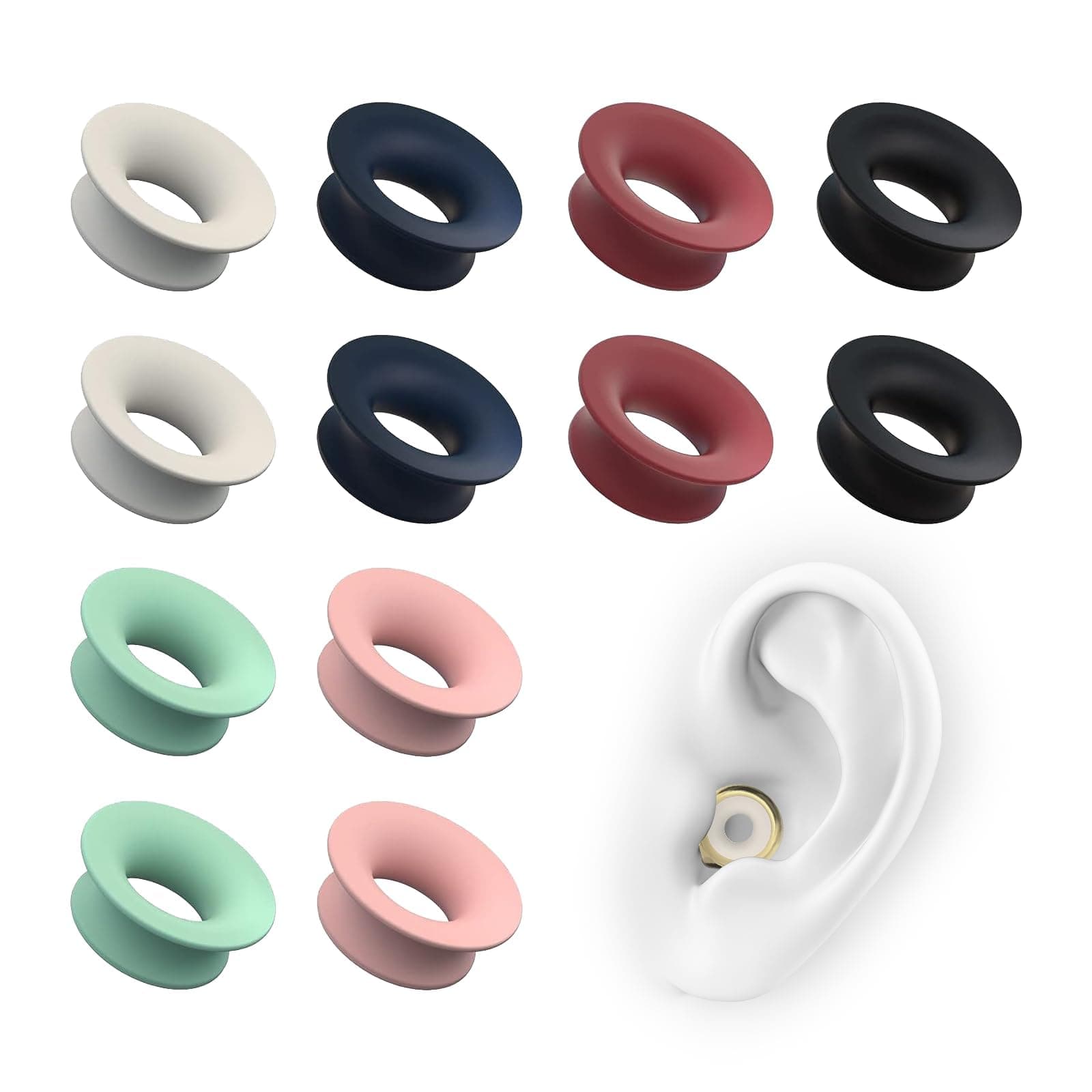 Azonee Earplugs for Loop Engage 12PCS, Mute Earplugs for Loop Experience, Reusable Ear Plugs for Sleep, Focus, Noise Sensitivity, Music, Noise Reducti, Reducing Ambient Sound By an Additional 5 dB.