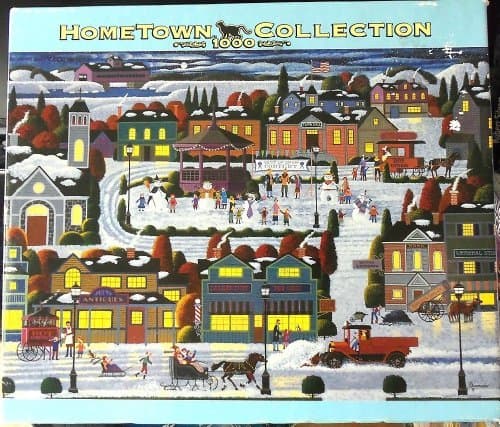 Heronim Hometown Collection 1000 Piece Jigsaw Puzzle ; Snowman Contest