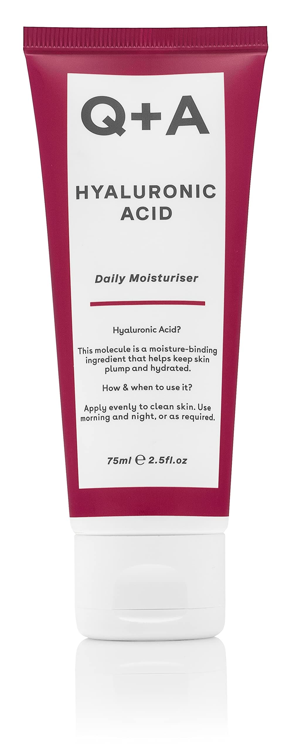Hyaluronic Acid Daily Moisturizer (75ml), Hydrating Face Cream with Polyglutamic Acid and Rice Bran Extract, For Soft, Even and Nourished Skin, Fragrance Free Skincare