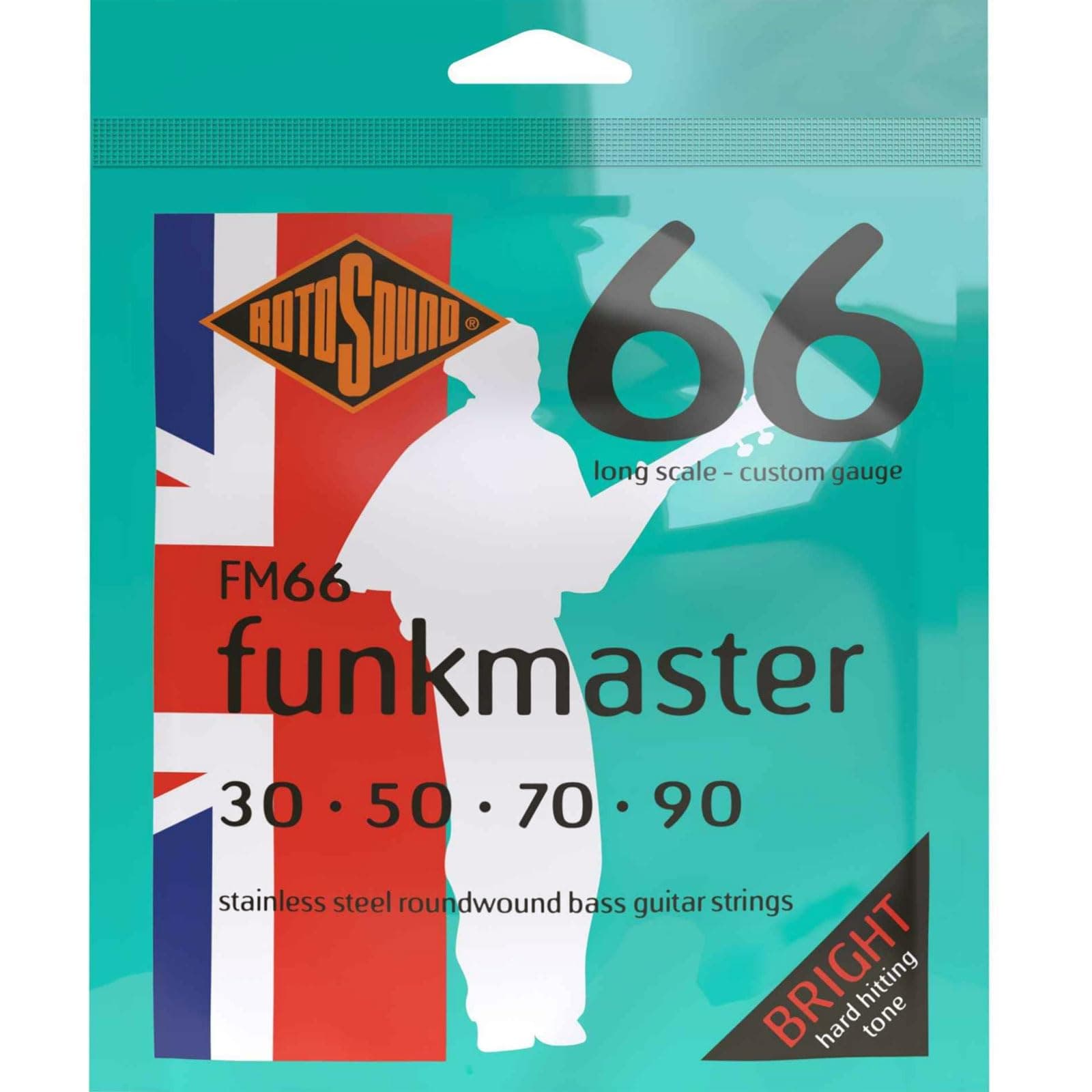 FM66 Stainless Steel Funkmaster Gauge Roundwound Bass Strings (30 50 70 90)