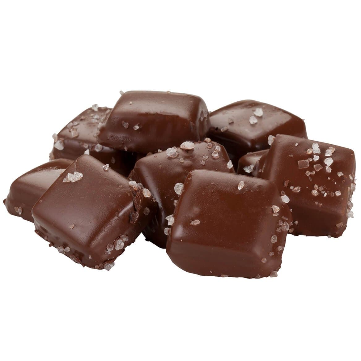 Box of Dark Chocolate Sea Salt Caramels 6 Ounces Bulk Popular Gift Basket Idea Home Family House Top Sweet Party Favor Her Women Mother in Law Fiance Wife Girlfriend Mom Corporate Best Valentine's Day