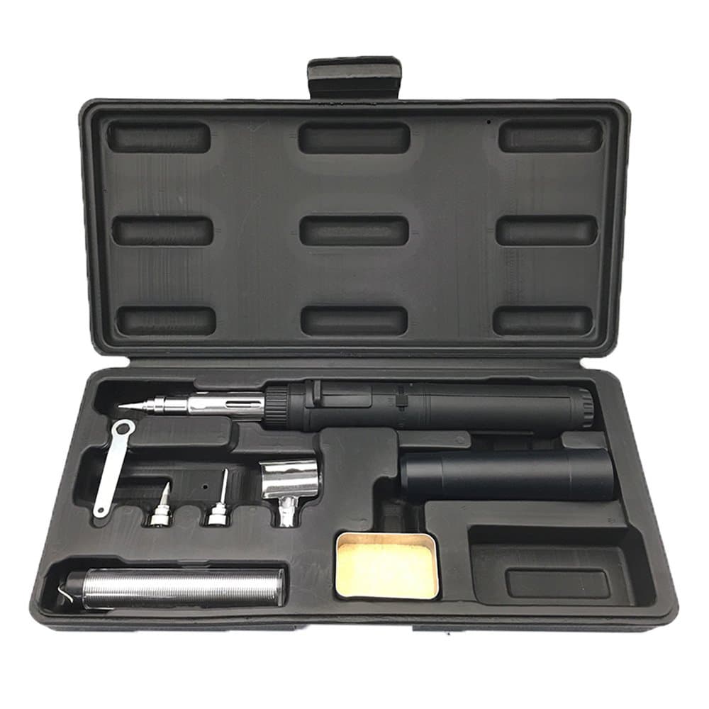 All-Splendid Cordless Self-igniting Butane Soldering Iron Torch Kit with Solder 4 Tips