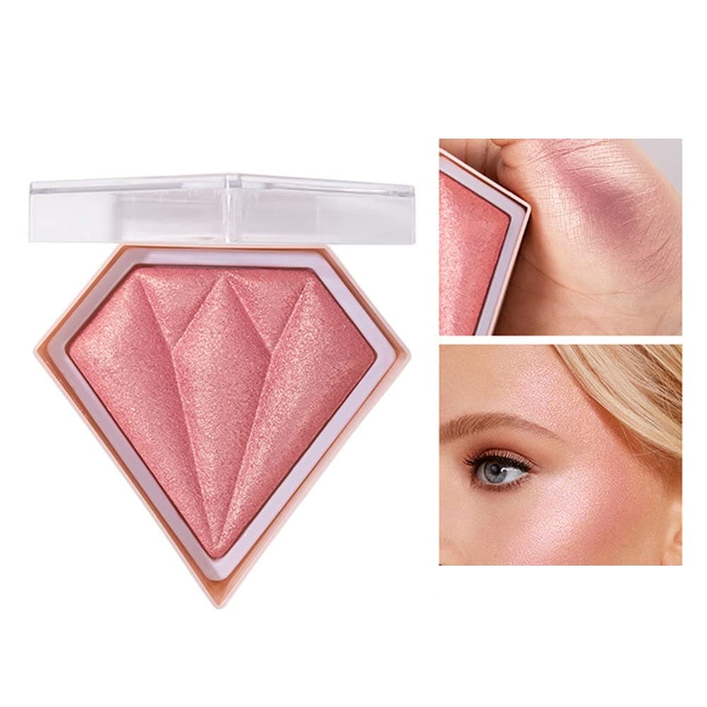 Face Glitter Blush Pink Shimmer Highlighter Blusher Powder Makeup Cosmetics Facial Contour Corrector Shine Rouge (#05 Mermaid)