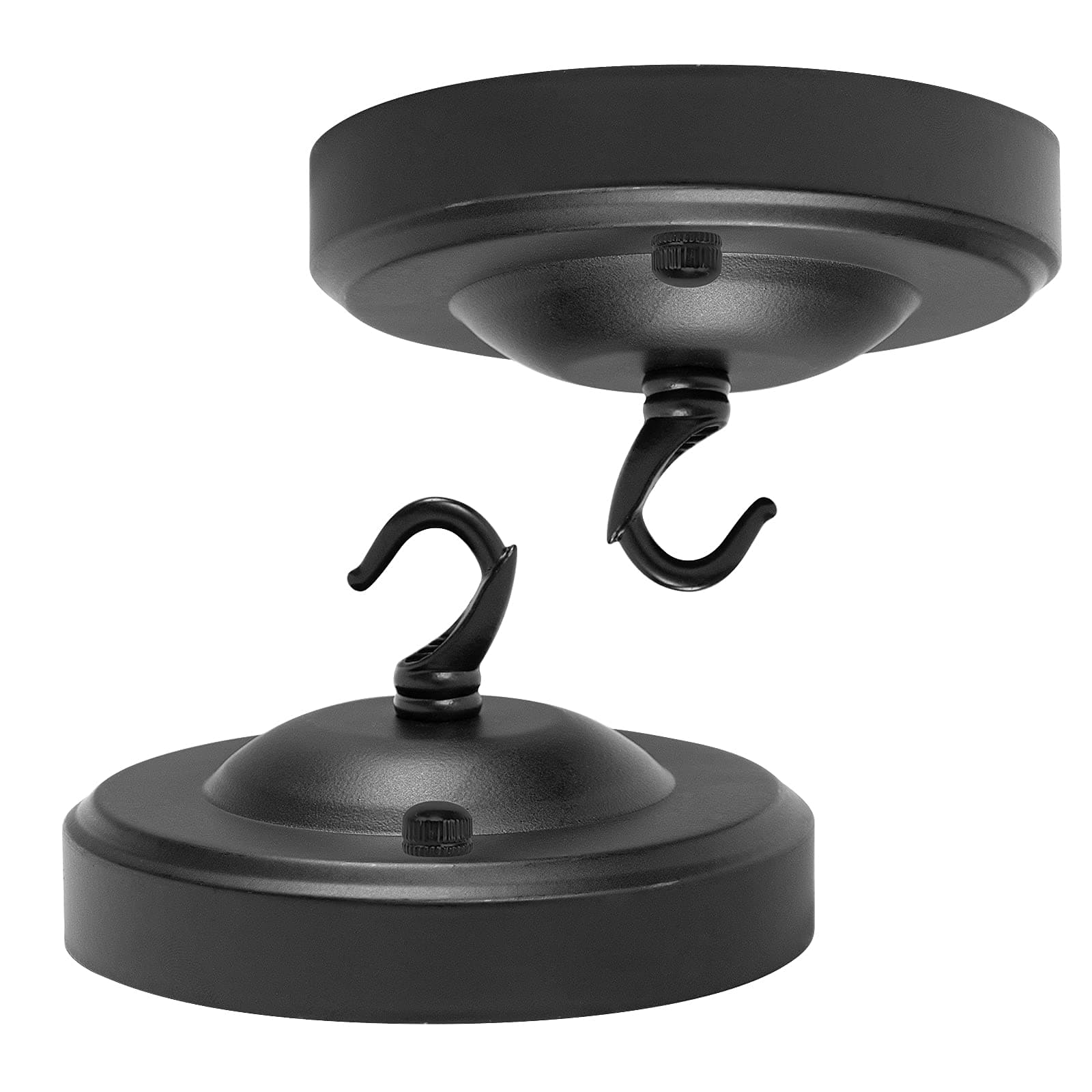 Geisofu Vintage Round Ceiling Rose Hook Chandelier Ceiling Plate, Retro Iron Hook for Bed Canopy, Pendant Light, Ceiling Light, Heavy Duty Hanging, MAX Load 22LBS, 2PCS