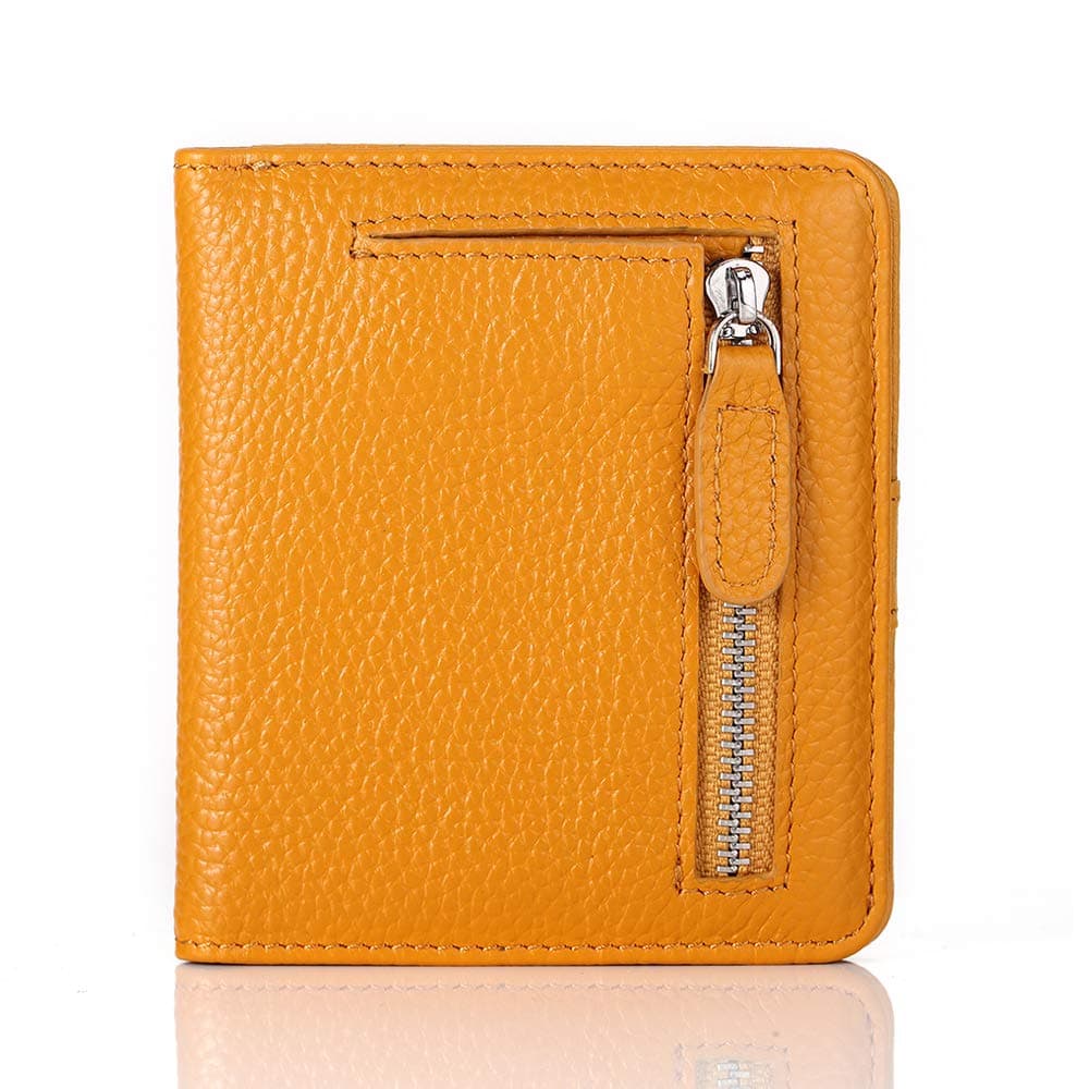 FUNTOR Small Wallets for Women, Ladies Small Compact Bifold Pocket RFID Blocking Genuine Leather Wallet for Women