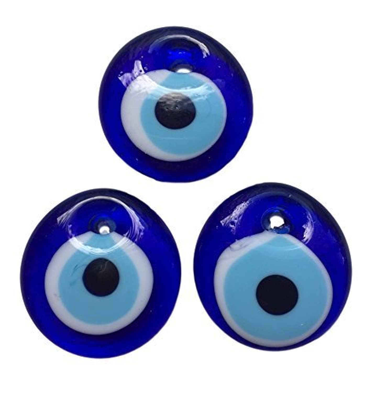 MYSTIC JEWELS Equal Earth New 3 Turkish Glass Evil Eye Charm Home Car Gift Collectables Good Luck