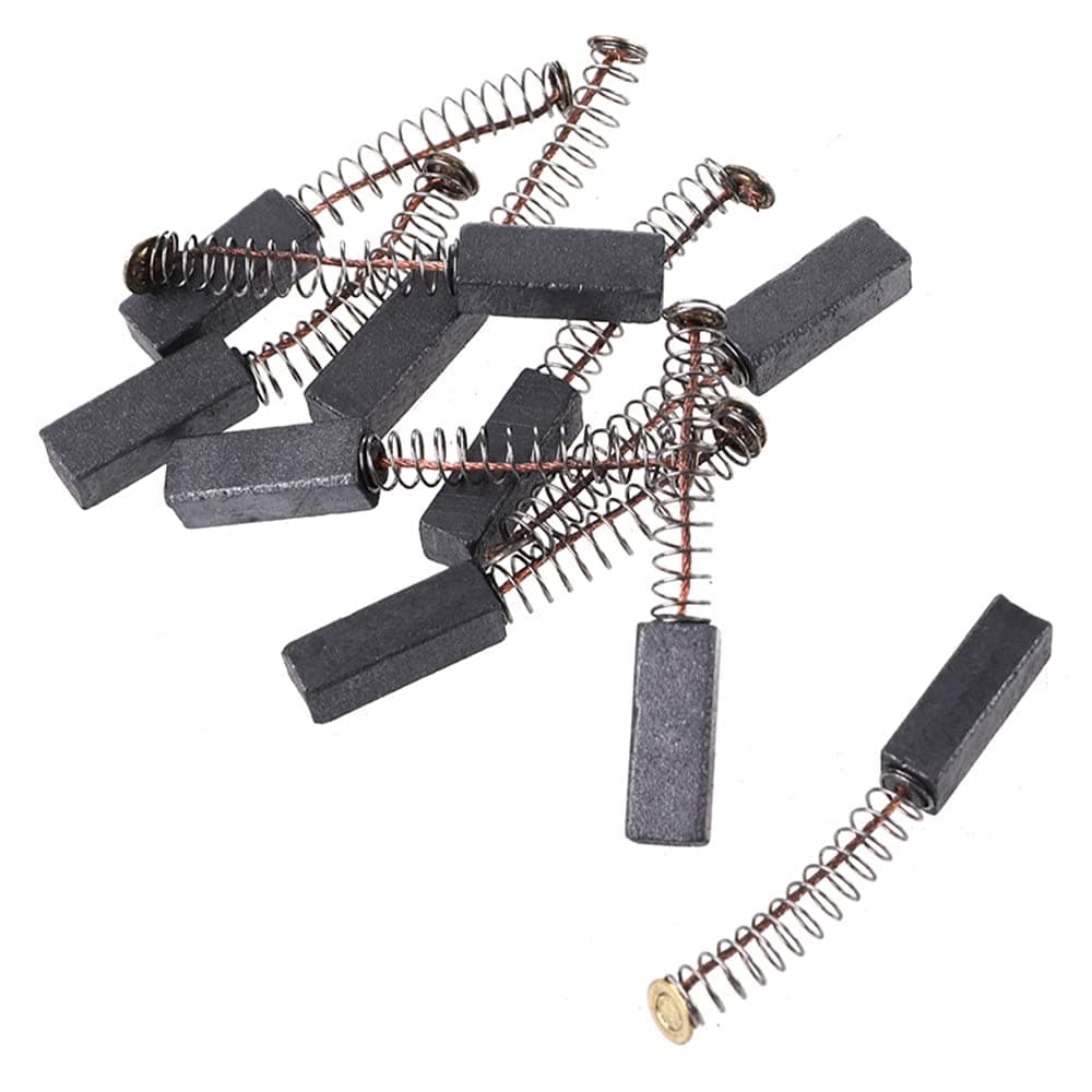 10 Pcs Carbon Brushes with Wire Leads and Brush Springs Attached 19mm x 7 mm x 6 mm for Generic Electric Motor