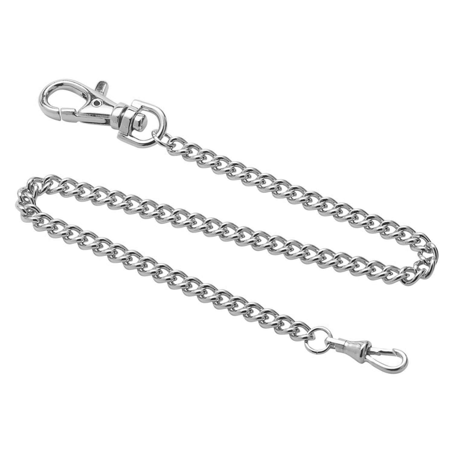 Dueber Stainless Steel Chrome Plated Pocket Watch Chain 3548-W