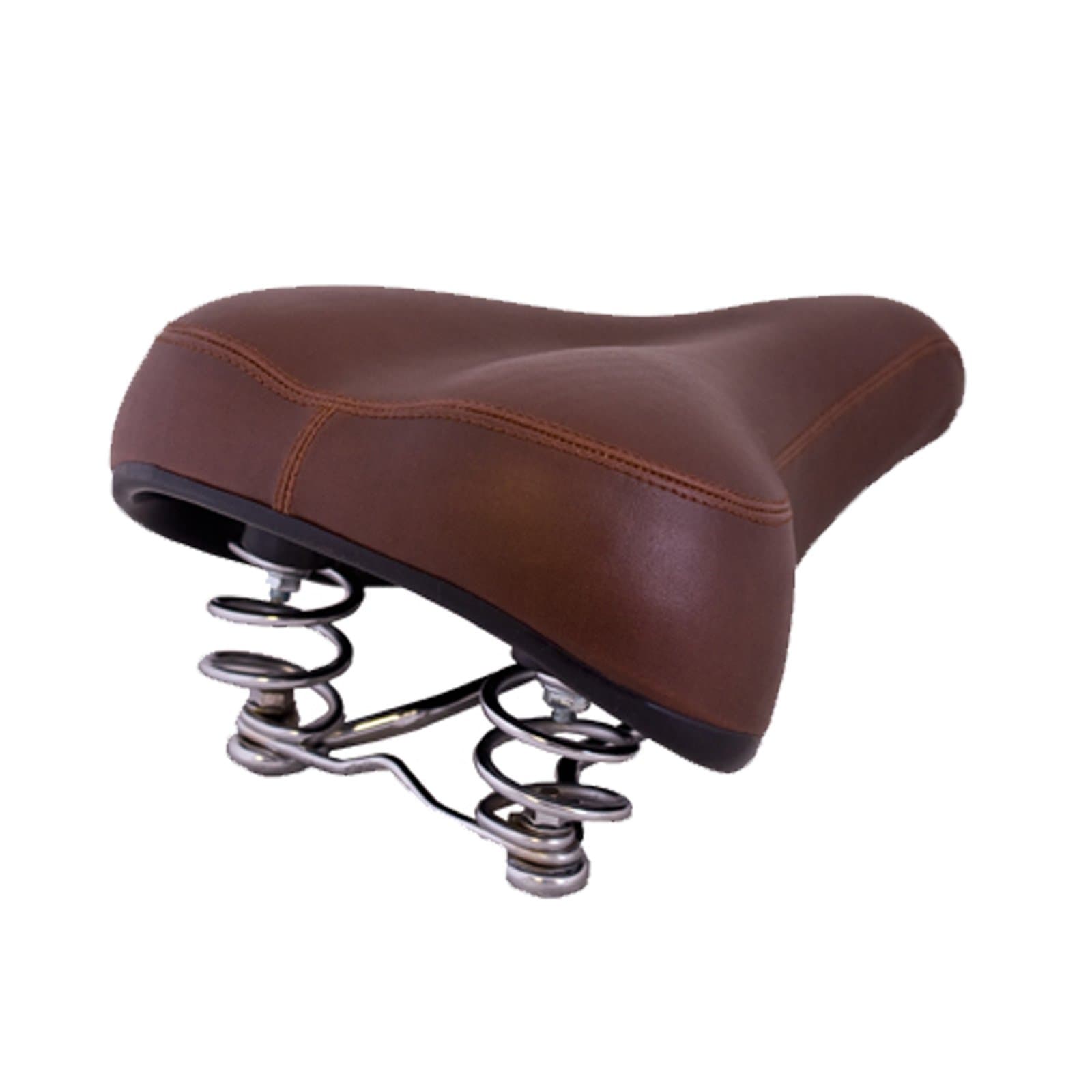 Heritage Comfort Chrome Sprung Dark Brown Saddle