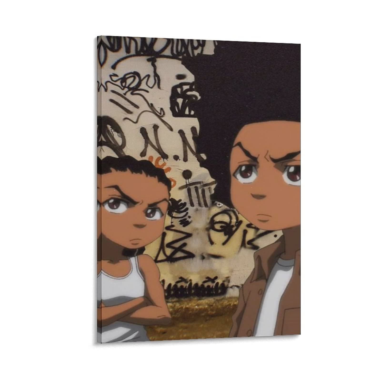 JIANLEThe Boondocks Posters 2000s American Animated Series Wall Art Poster Gifts Bedroom Prints Home Decor Hanging Picture Canvas Painting Posters 08x12inch(20x30cm)