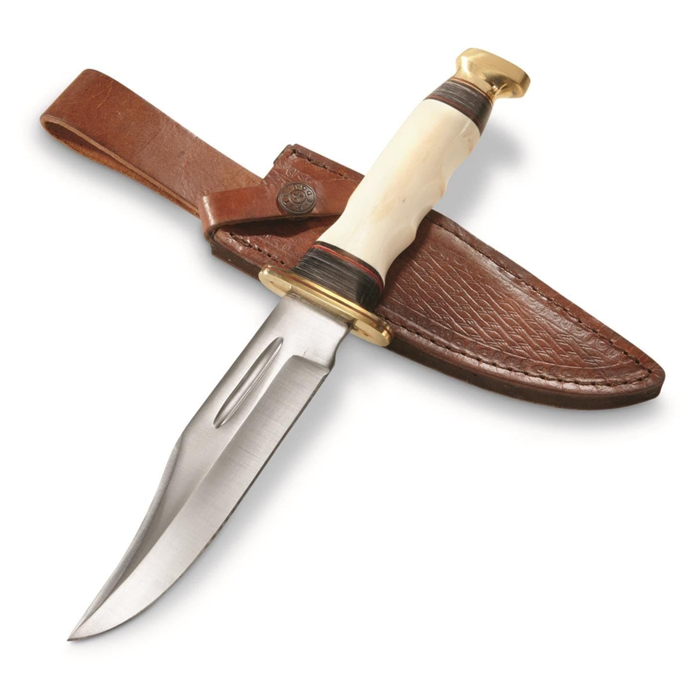 SZCO Bowie Knife 11.25 Inch - Pocket Knifes with Stainless Steel Blade, Bone/Wood Handle & Sheath - Camping Knife for Hiking, Camping & Camping - Skinning knife for Men