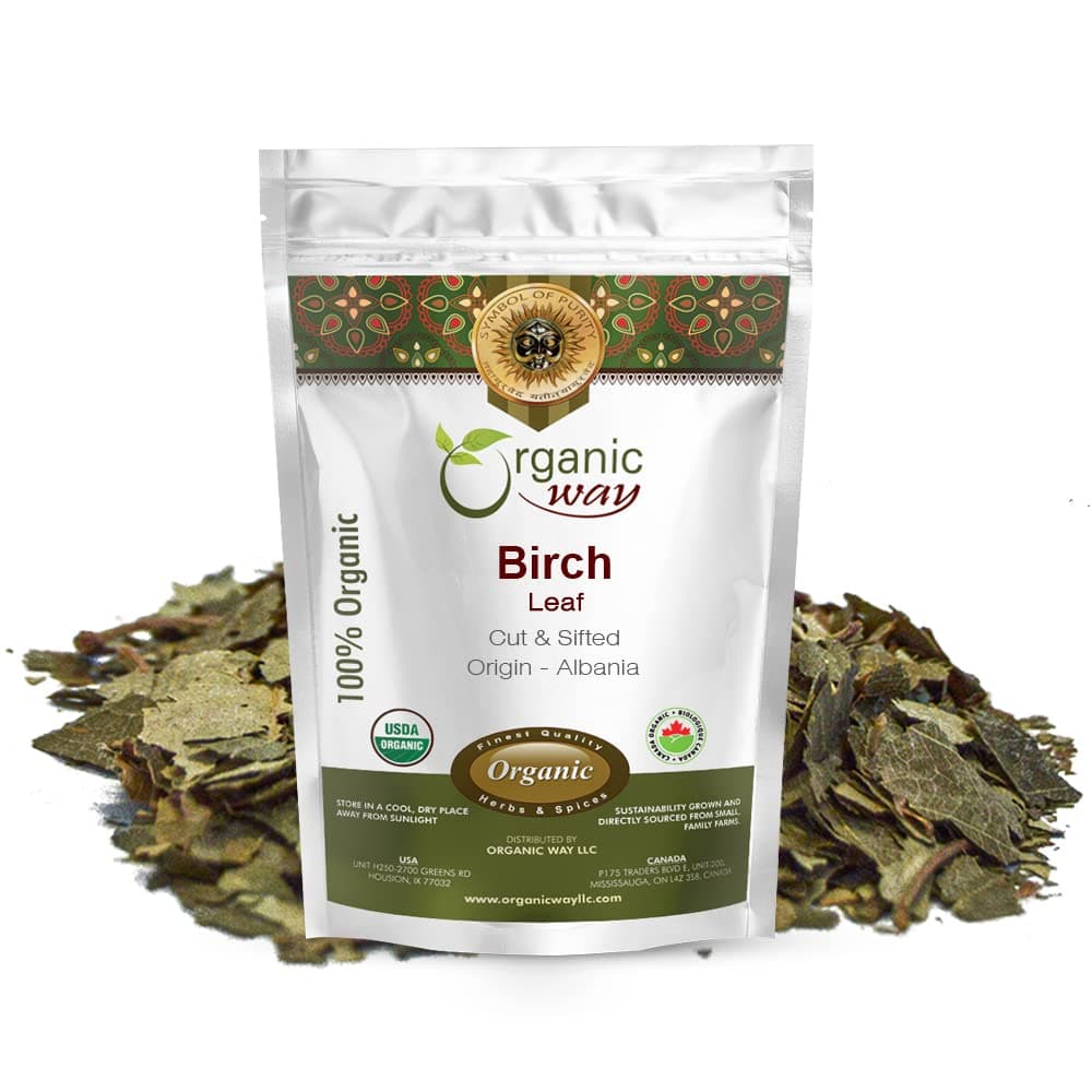 Birch Leaf (Betula pendula) Cut & Sifted - European Wild-Harvest | Herbal Tea | Kosher & USDA Certified | Vegan, Non-GMO & Gluten Free | 100% Raw from Albania (1LBS/ 16Oz)