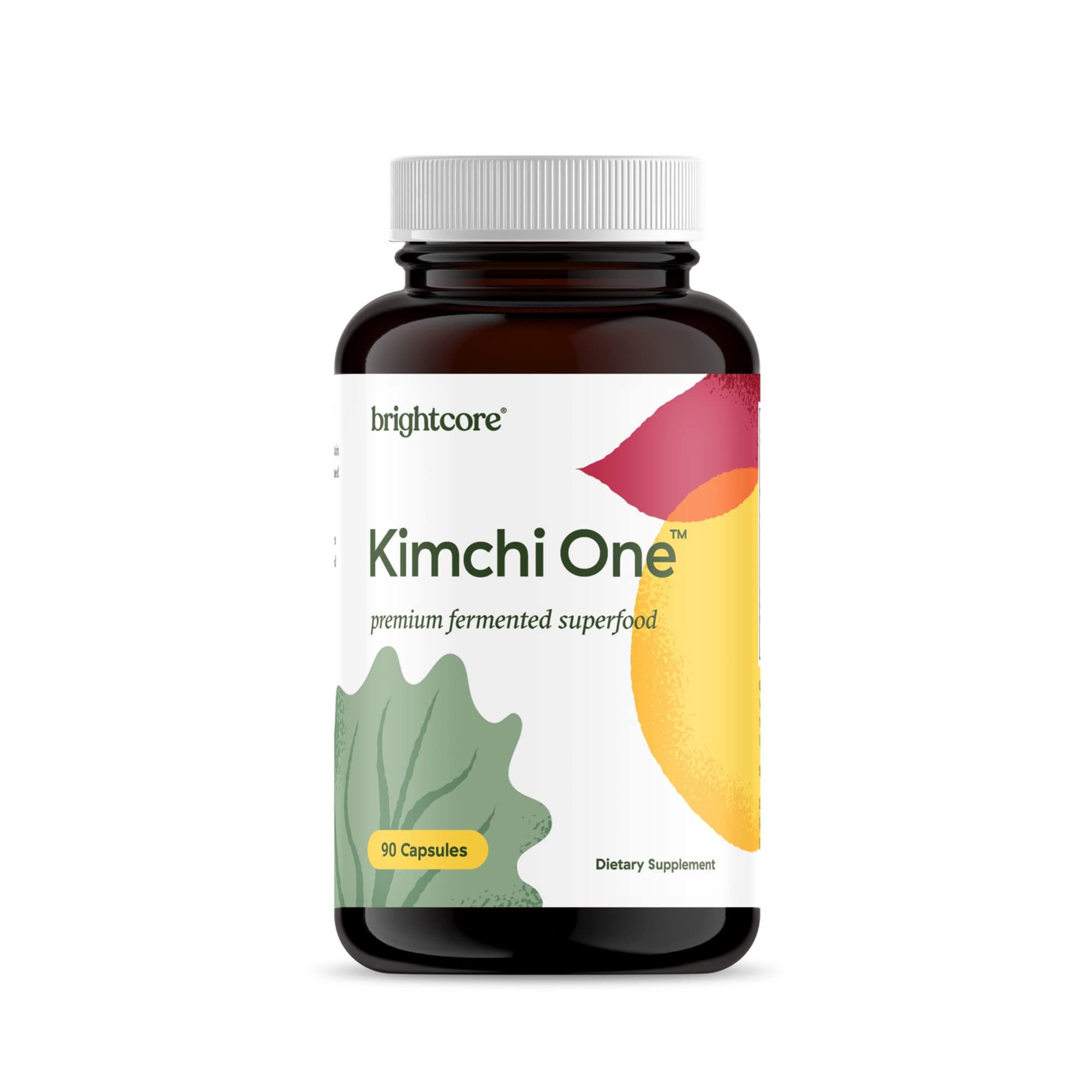 - Brightcore Nutrition - Kimchi One, Kimchi Powder Capsules, Probiotics, Enzymes, & Antioxidant Supplement, Premium Gut Health Superfood for Overall Well Being, Gluten-Free, 90 Vegan Capsules