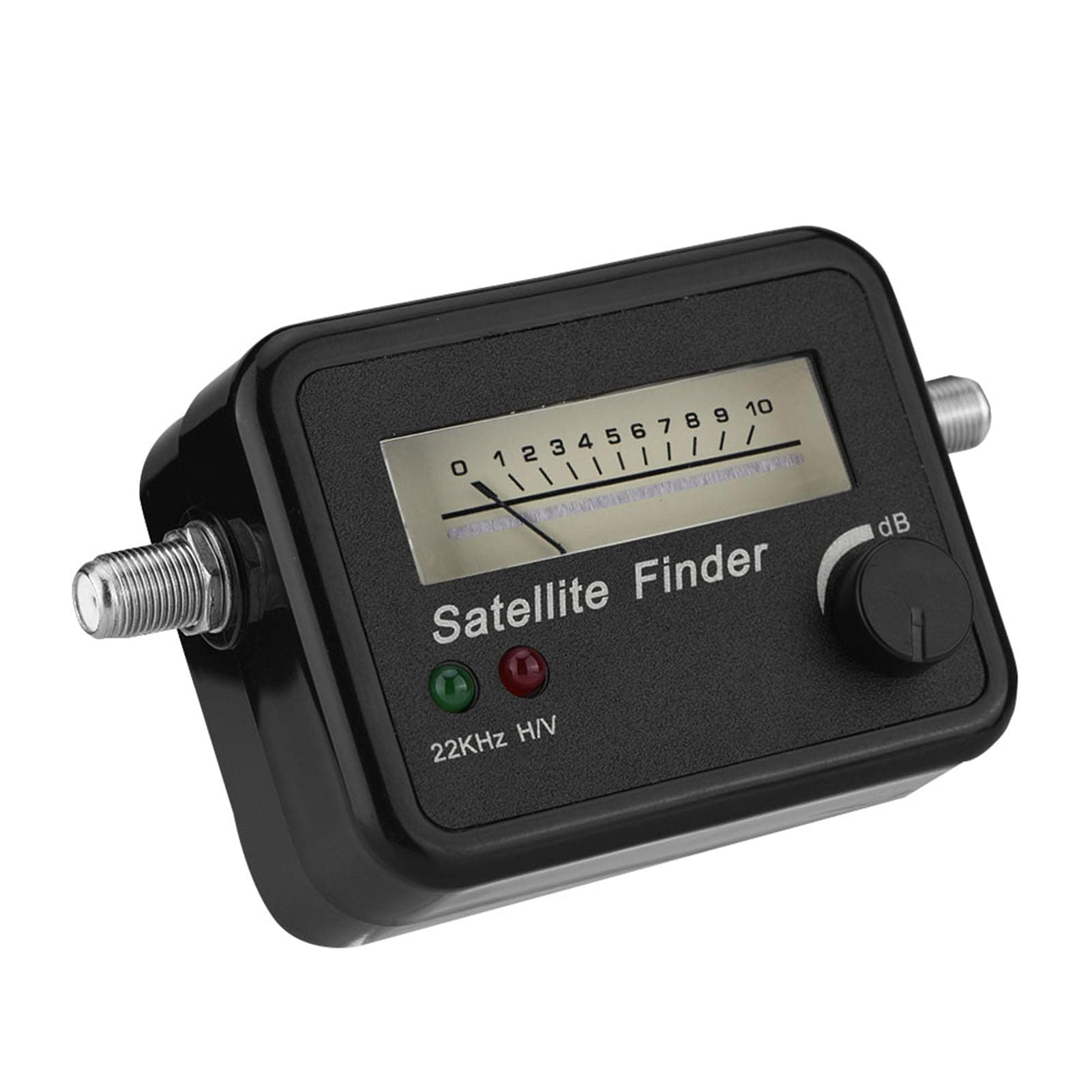 Satellite Finder Level Display, TV Antennas Receiver Aerial Signal Tester Meter Measuring Device Simple Satfinder Plastic Digital LCD Display Locators for Optimal Positioning 13-18V DC
