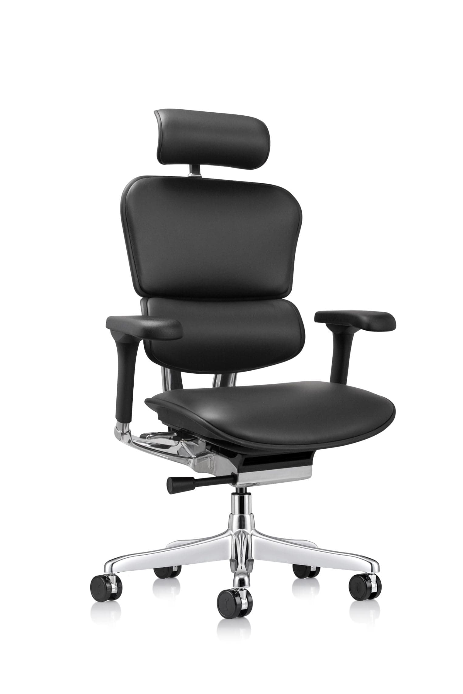 Ergohuman Eurotech LE9ERG Executive High Back Leather Swivel Chair - Office Chair with Tilt Tension Control, Tilt Lock, Back Angle & Height, Synchro Tilt, Seat Height & Depth, & Arm Height Adjustments