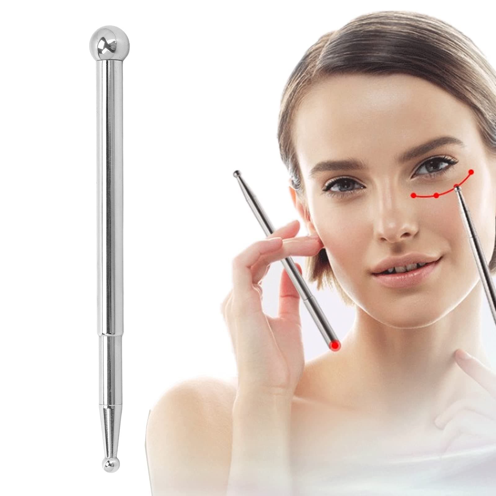 Sponsored Ad – Retractable Stainless Steel Massage Pen Relaxation Tool for Facial and Deep Tissue Massage