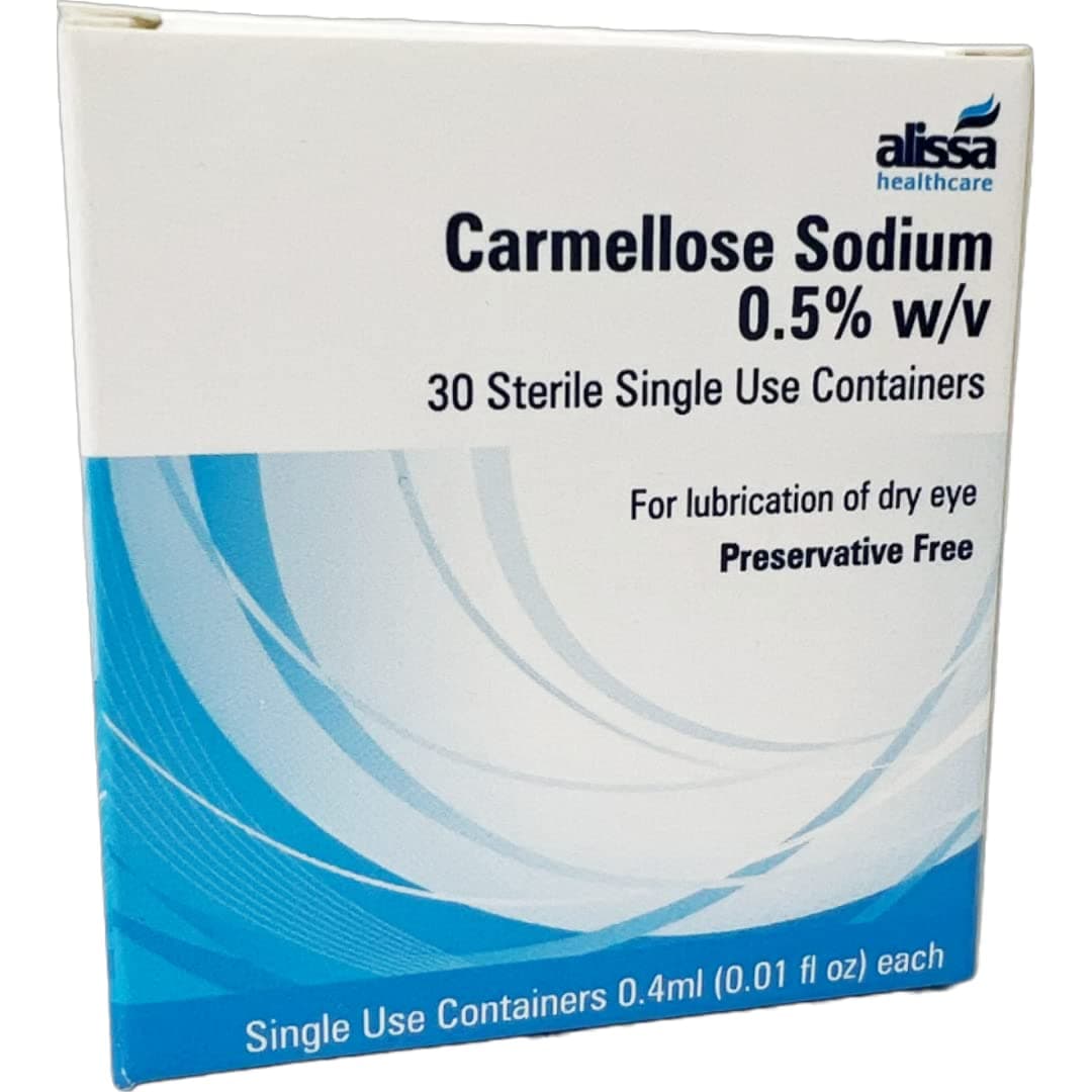 Alissa: Carmellose Sodium Eye Drops 0.5% Lubricant 30 x 0.4milliliter Preservative Free