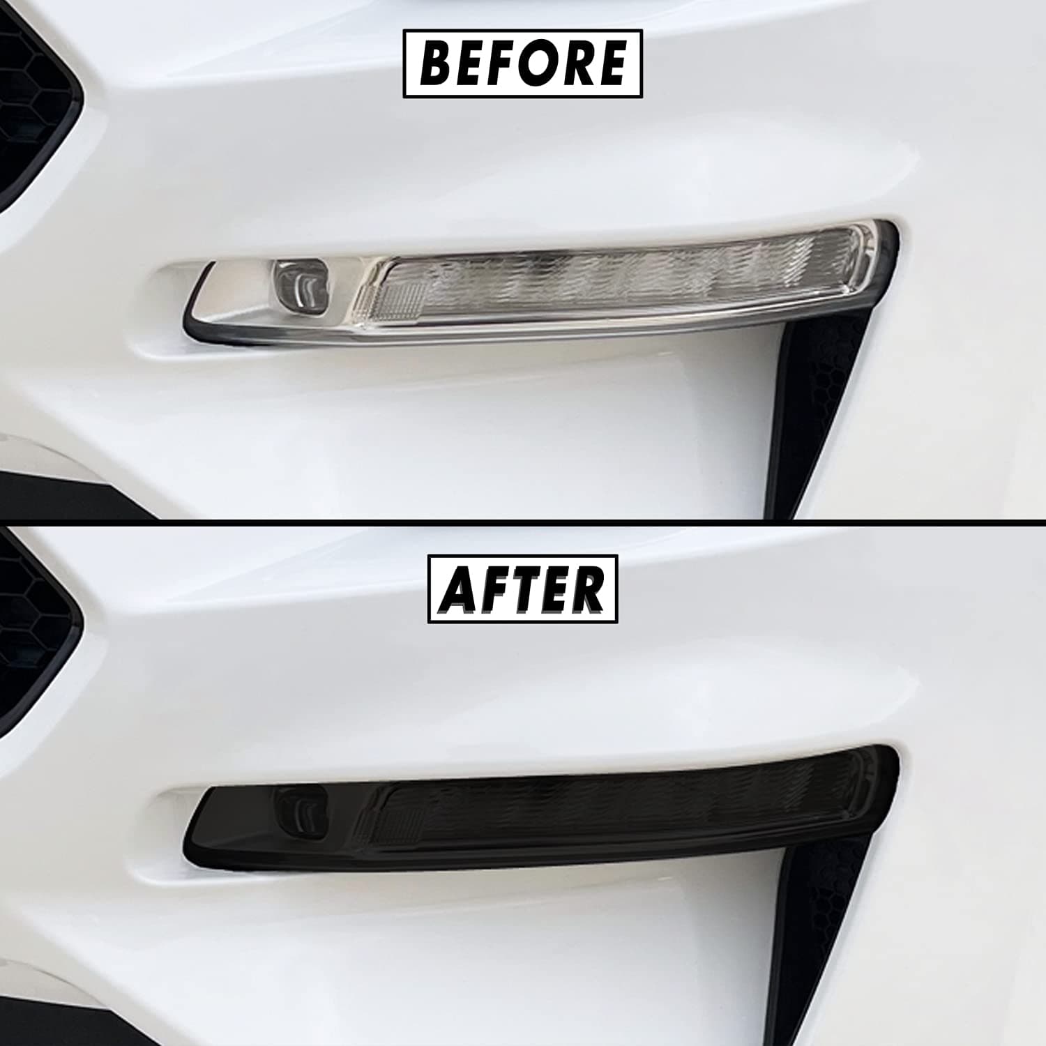 PreCut Vinyl Smoke Tint for 2018-2021 Ford Mustang Foglight (3. Foglight/Turn Signal, 20% Dark Smoke)