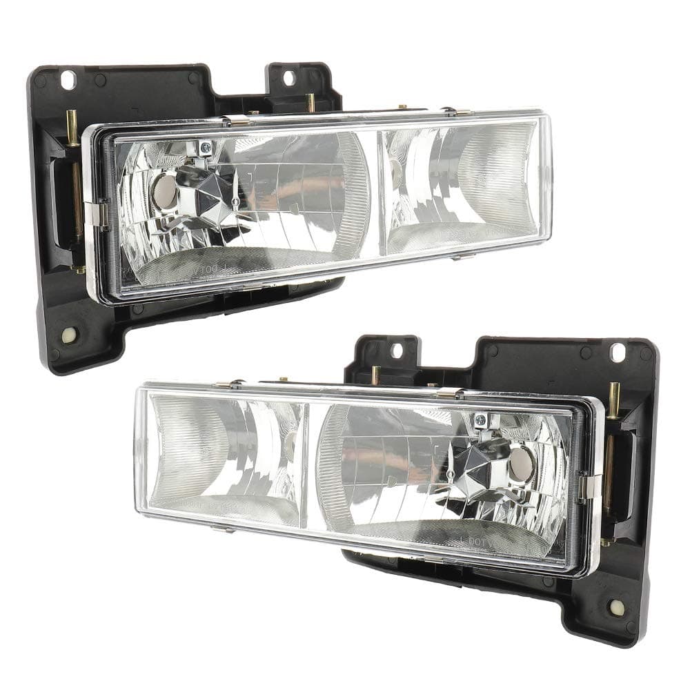 BRTEC Headlight Assembly Kit for 1994 1995 1996 1997 1998 1999 for GMC Yukon & for Chevy Suburban ; 1994 for Chevy Blazer; 1994 1995 1996 1997 1998 1999 for Chevy Tahoe Headlights Assembly
