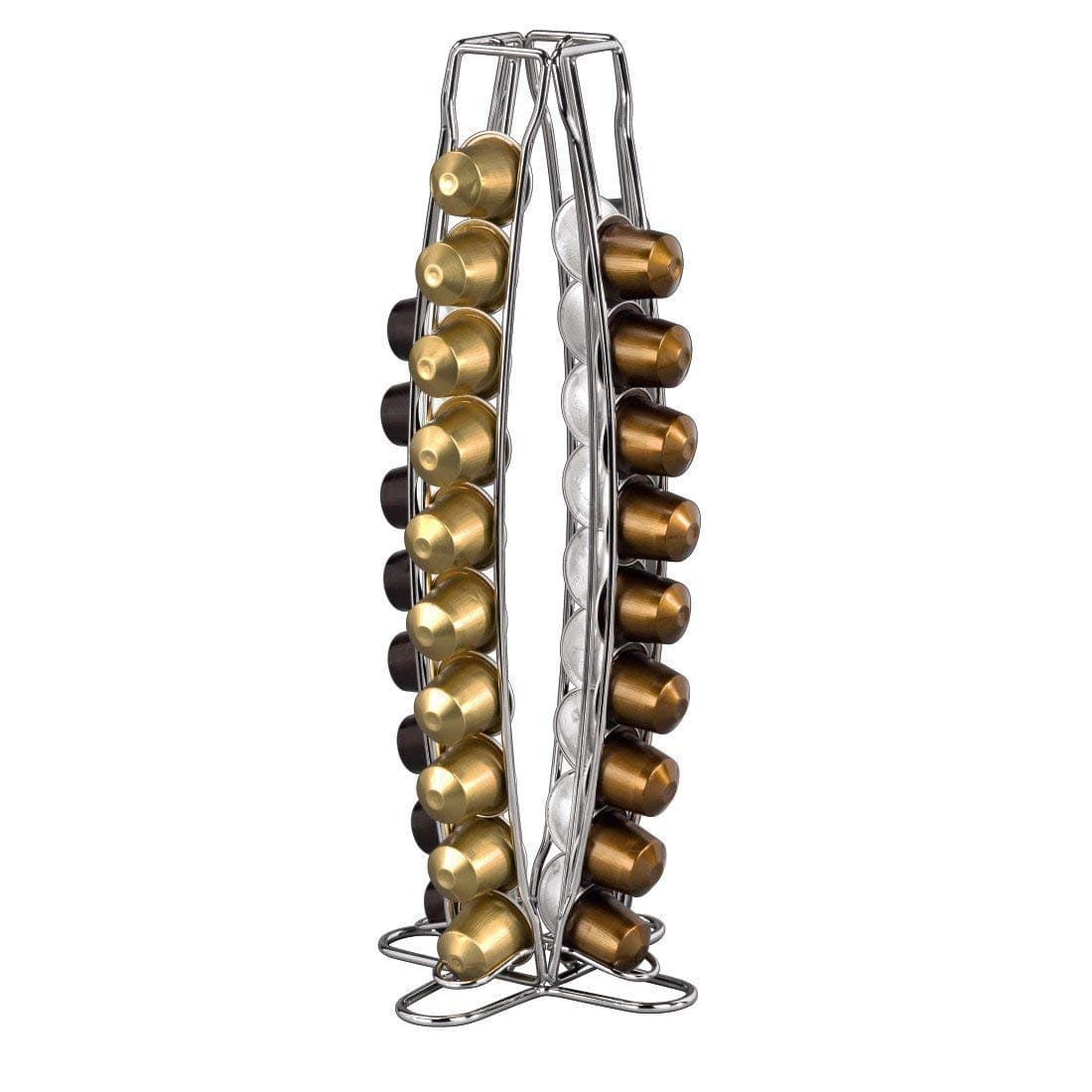 Unifit Xavax Torre Coffee Capsule Stand for Nespresso Cap Rack Np 40 Capsules - Silver,00111079