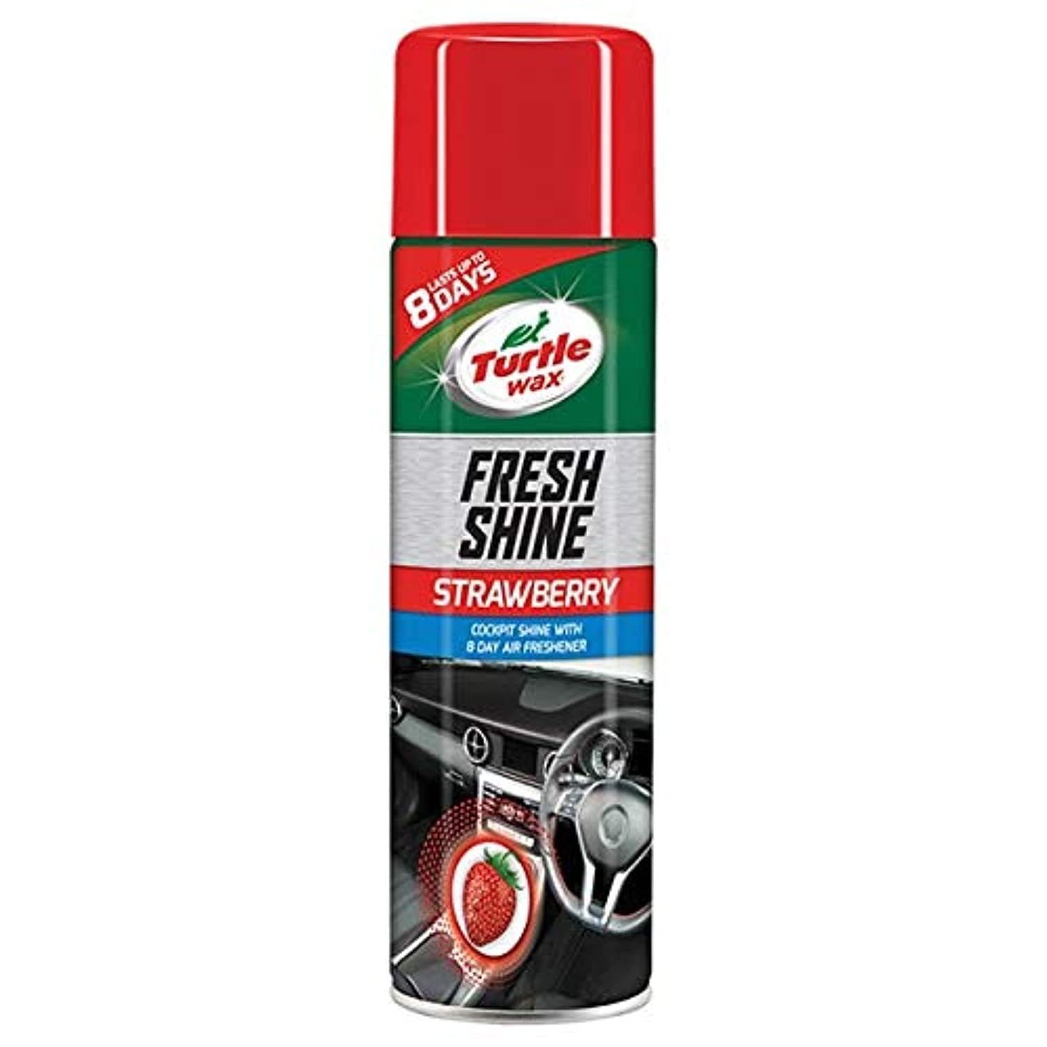 Turtle Wax Fresh Shine Car Cockpit Shine & Air Freshner Strawberry Scent