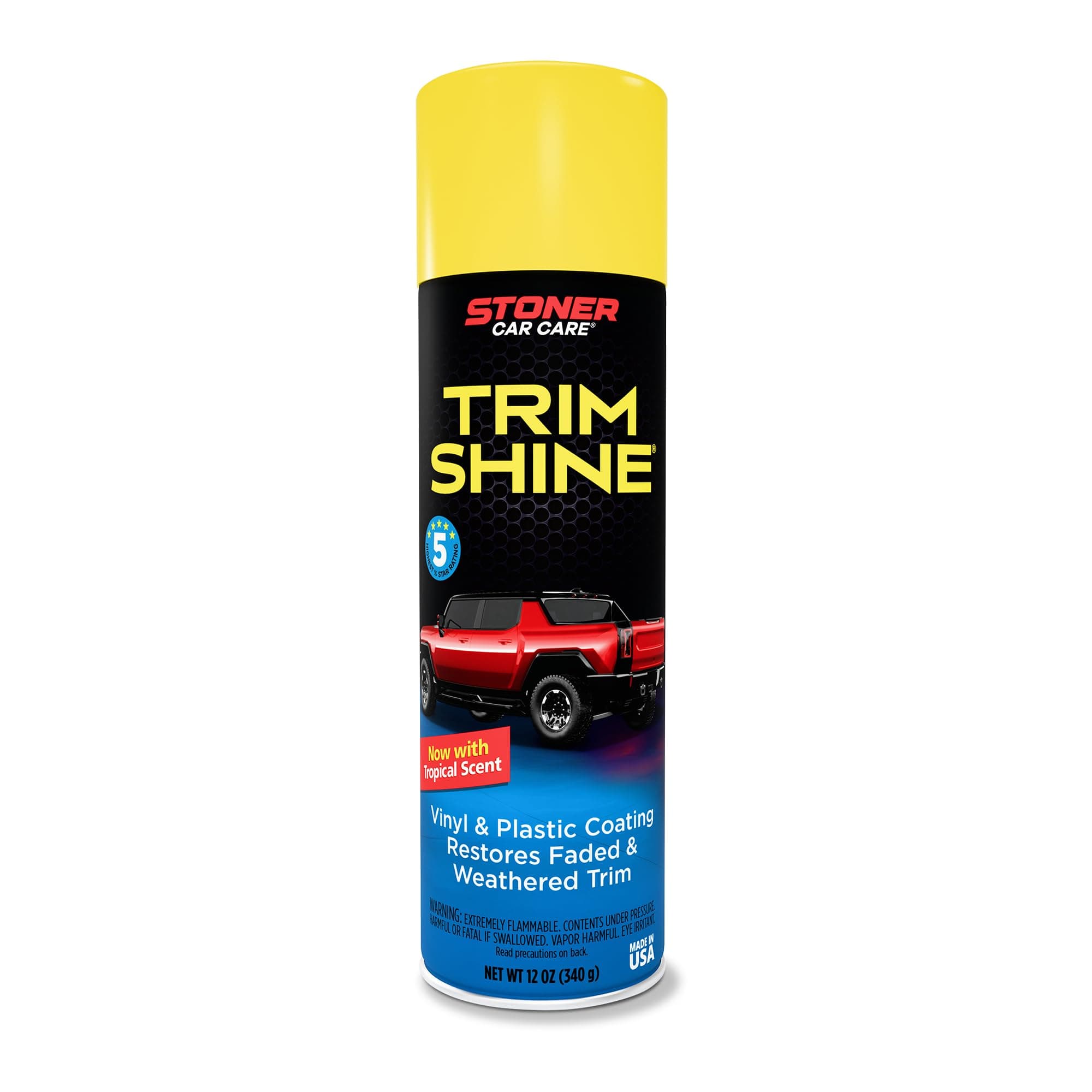 Stoner Car Care 91034 Trim Shine – Vinyl and Plastic Protectant for Interior and Exterior Detailing, Restores OEM Color, Adds Shine, UV and Water Protection, Non-Greasy, Fast-Drying – 12 oz