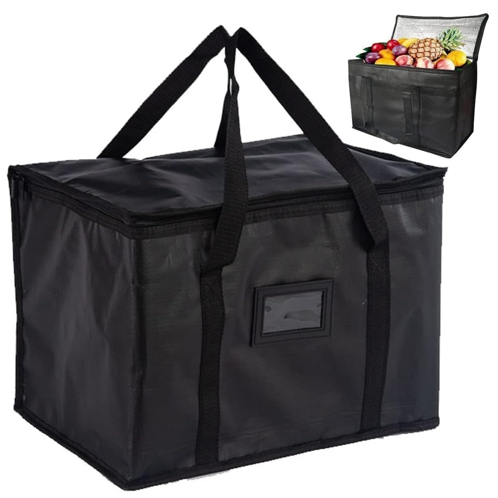 1 Pcs Delivery Bag, Large Insulated Food Delivery Bag Insulated Reusable Grocery Bags Insulated Pizza Delivery Bags Warm & Cooler Bags for Food & Grocery Delivery Bag Hold (43 * 30 * 31CM)