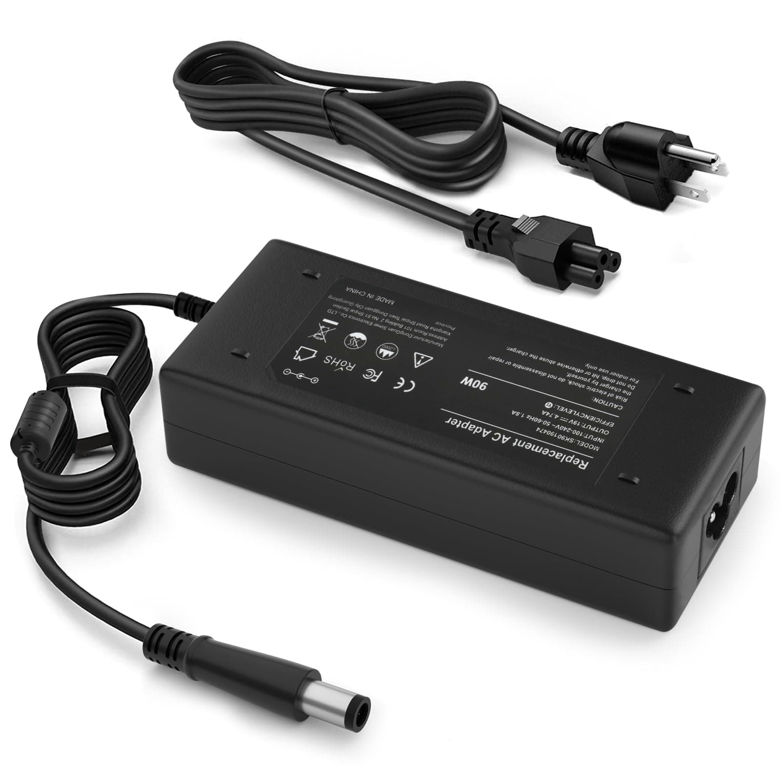 90W AC Adapter Laptop Charger Compatible with HP Elitebook 8440p 8460p 2540p 2560p 8560p 8540w 8470p 2570p 8540p 2760p 8530w Pavilion G4 G6 G7 M6 DM4 DV4 DV5 DV6 DV7 G60 G61 G72