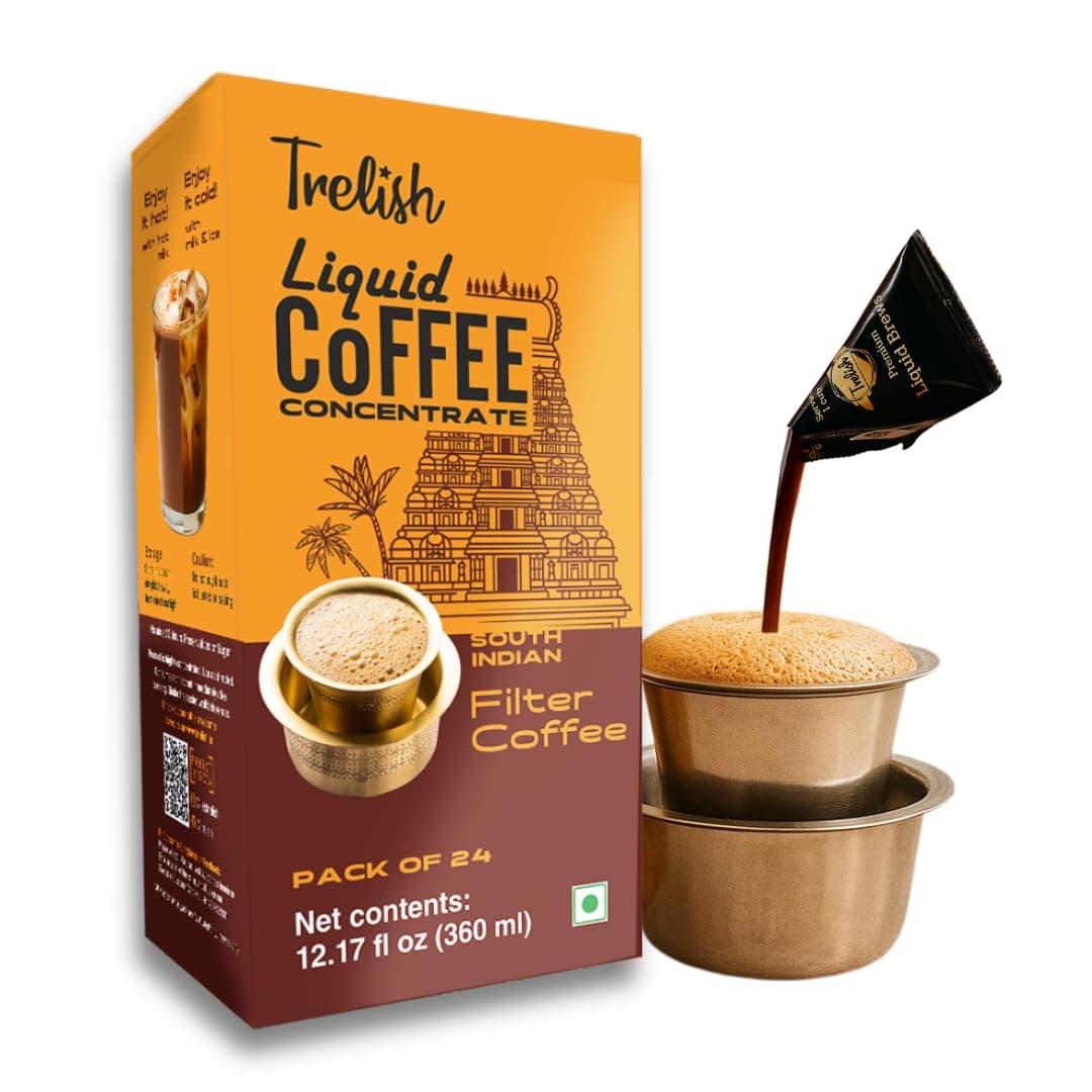- Coffee Concentrate - South Indian Filter| Single Servings | Perfect for authentic South Indian filter coffee,coffee decoction,Sugar Free, No Refrigeration, Travel Friendly | 24 servings -360ml