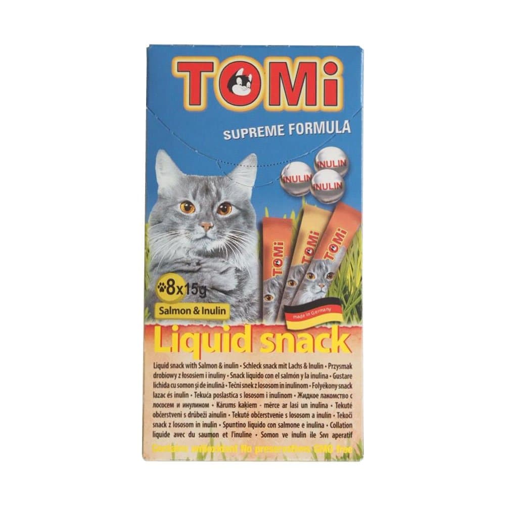 iDog and iCat Tomi Liquid Cat Snack cat food - Salmon & Inulin