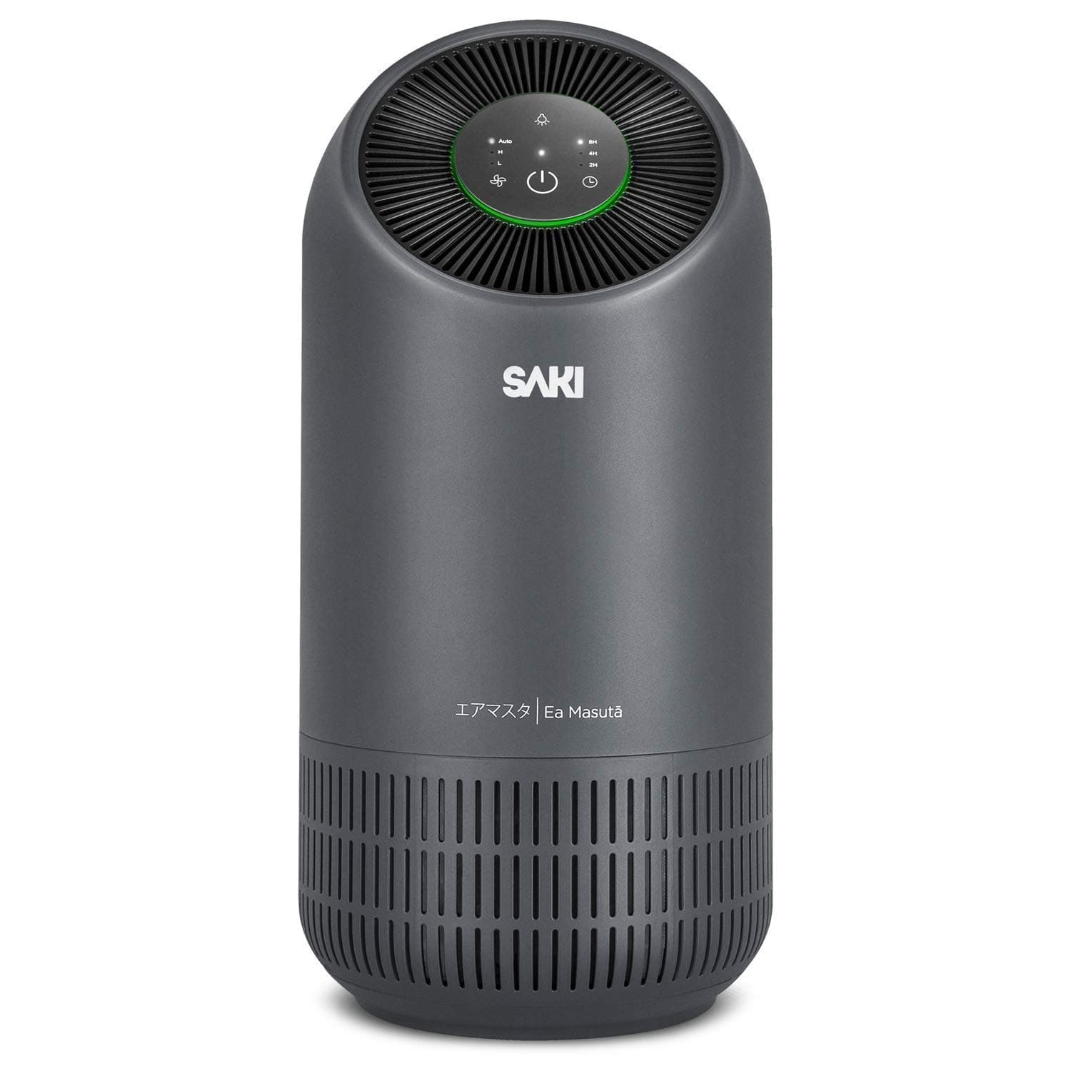 SAKI True HEPA H13 Filter Air Purifier for Bedroom, Home or Office to Purify Air in Rooms up to 129 Square Feet, With Smart Air Quality Monitor