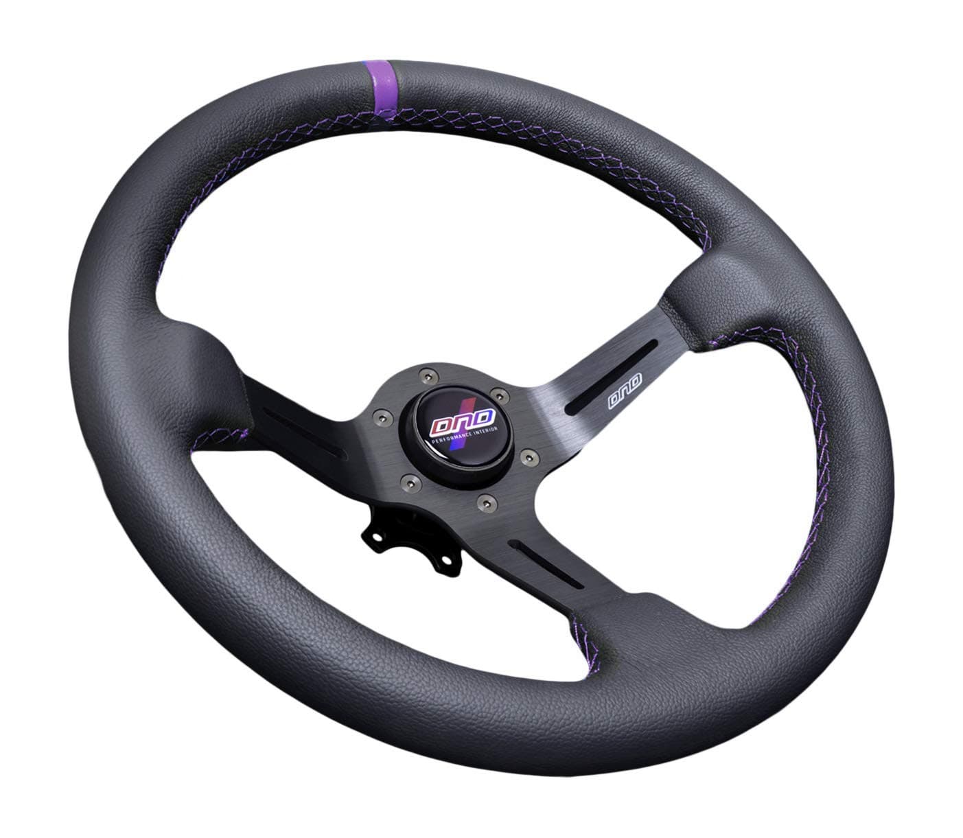 Leather Race Steering Wheel (Purple)